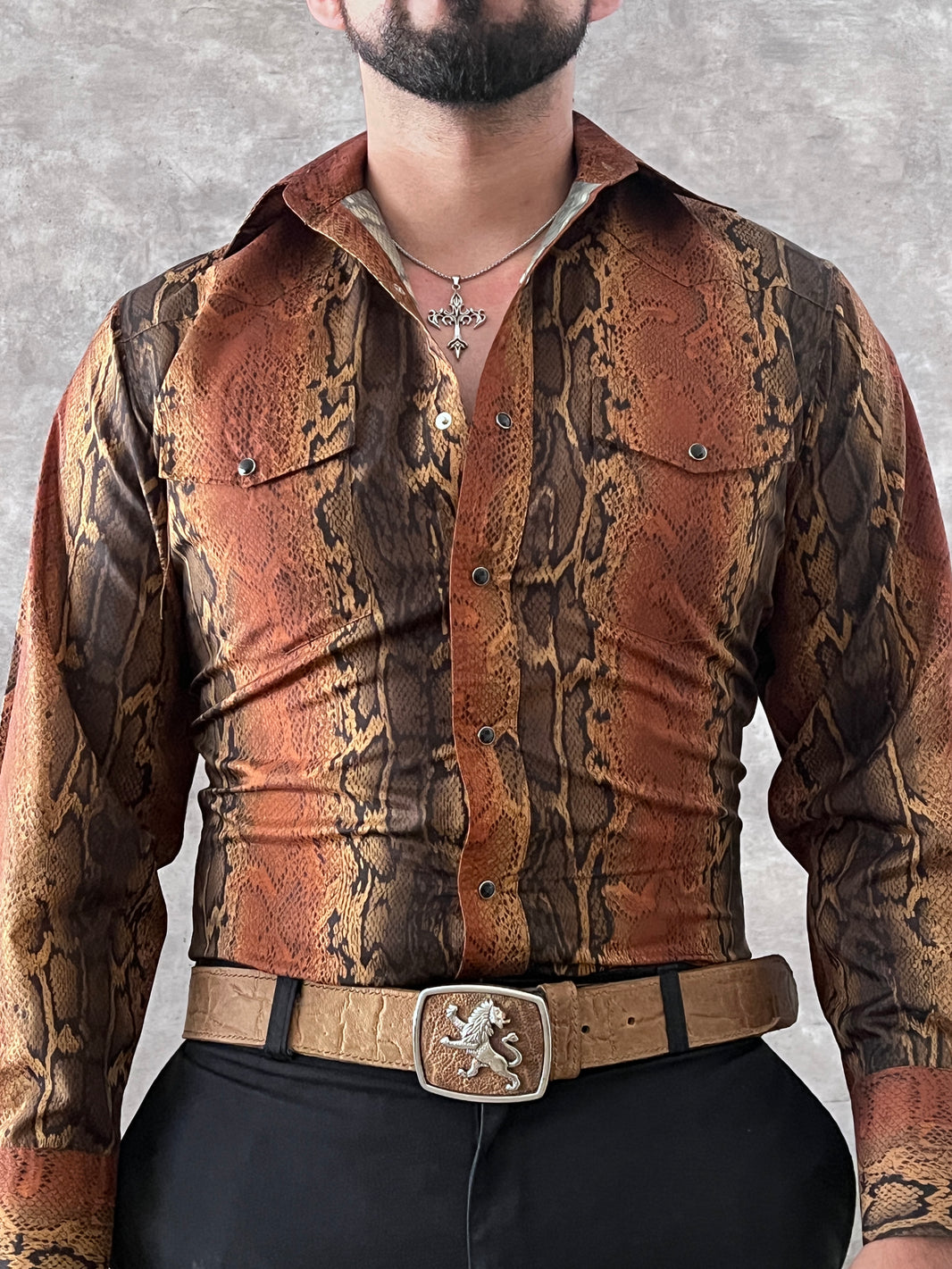 WRANGLER SNAKESKIN WESTERN SHIRT (S)