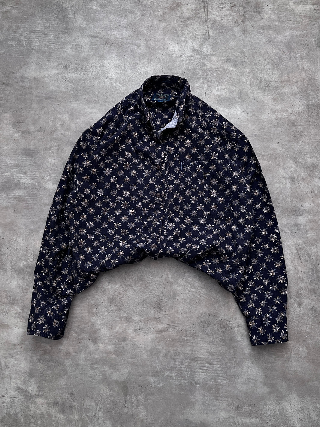 CHAPS RALPH LAUREN PATTERN SHIRT CROPPED (M)