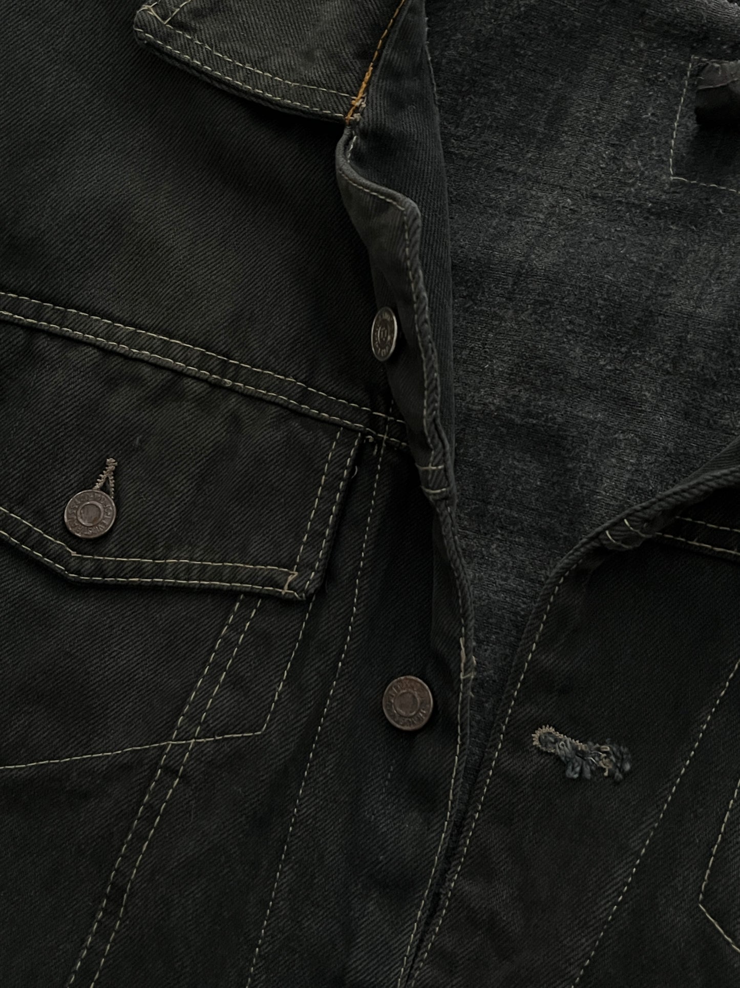 VINTAGE BLACK DENIM JACKET LEVI'S (L)