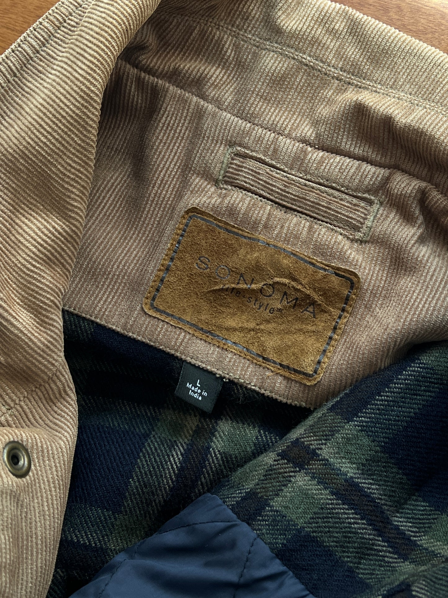 Vintage denim work jacket (L)