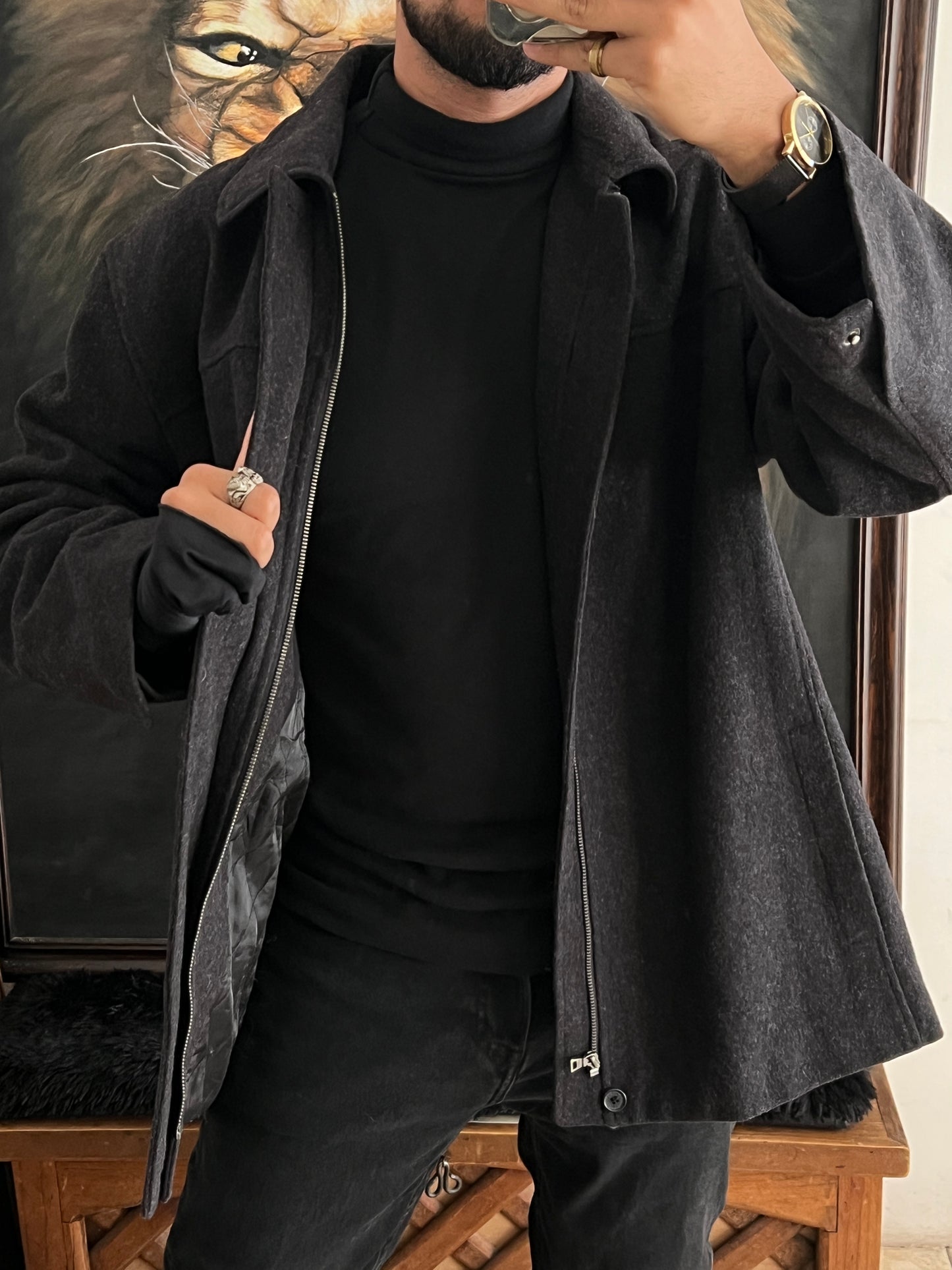 Wool coat Alfani (L)