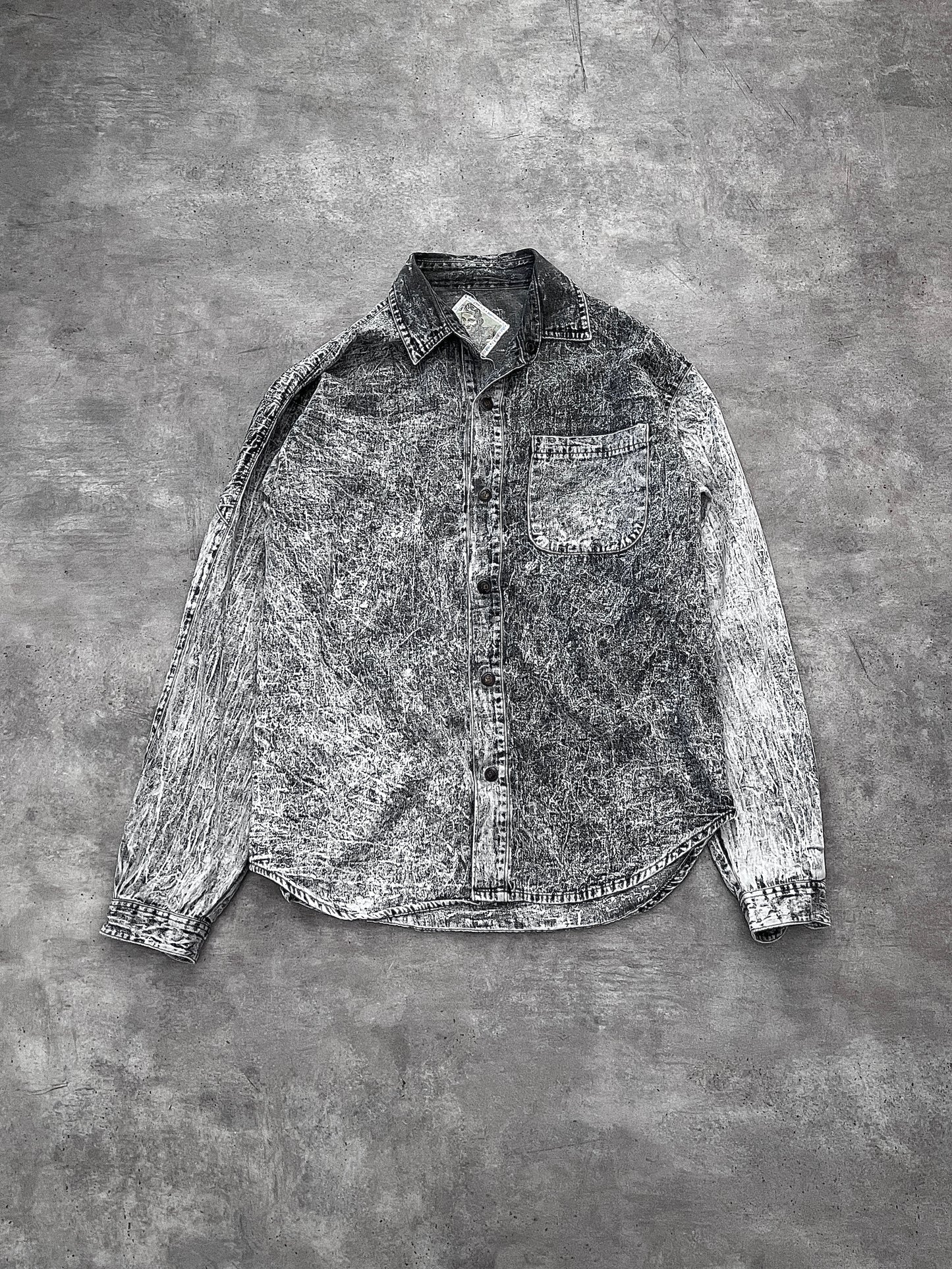CAMISA ACID WASH GREY (M)