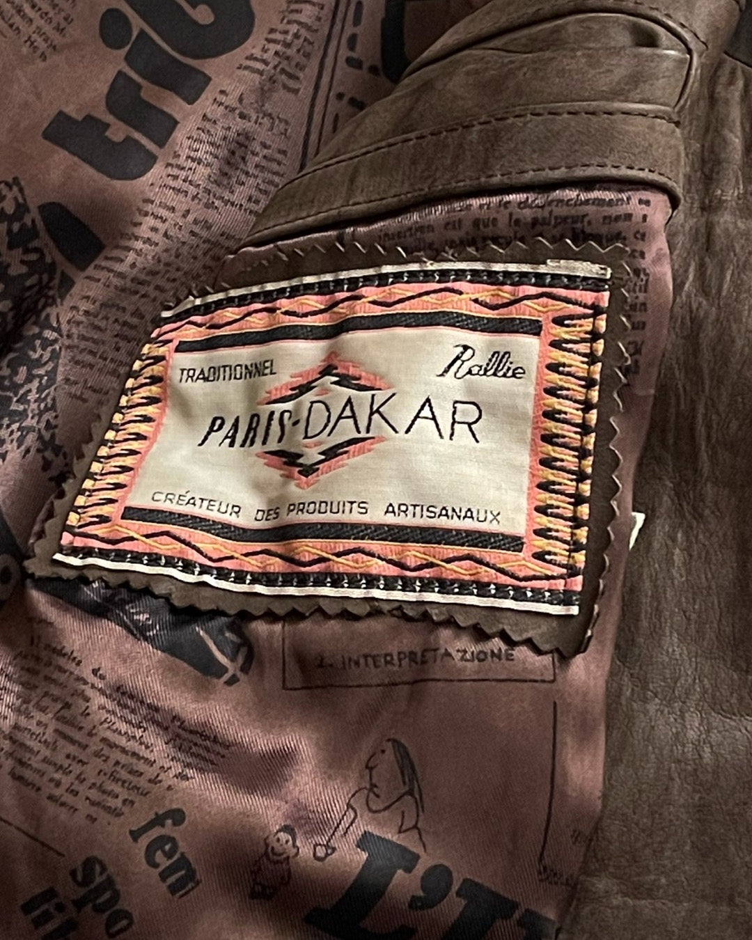 BOMBER LEATHER BROWN JACKET (XL)