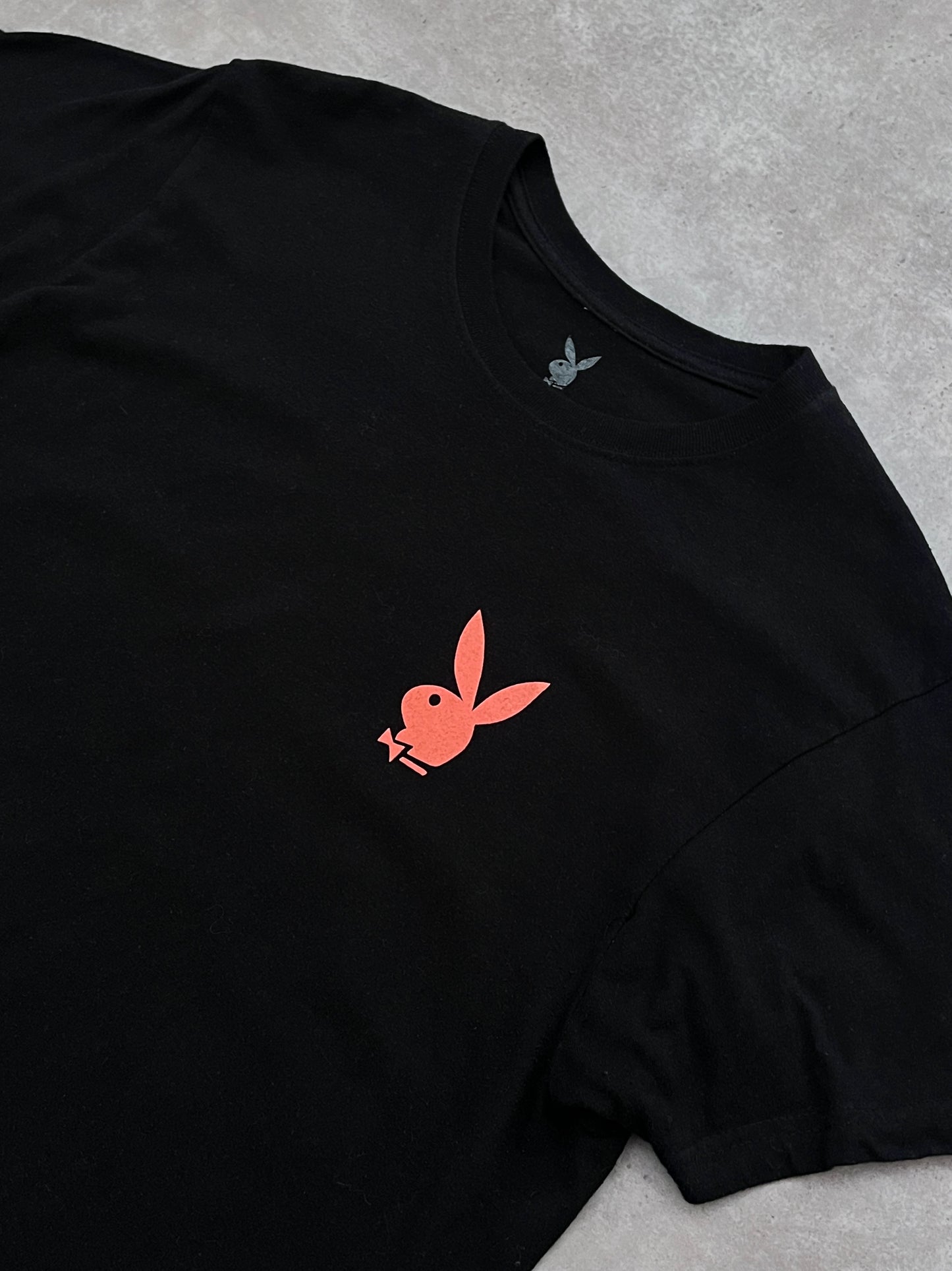 PLAYERA PLAYBOY BLACK SLIM FIT (L)