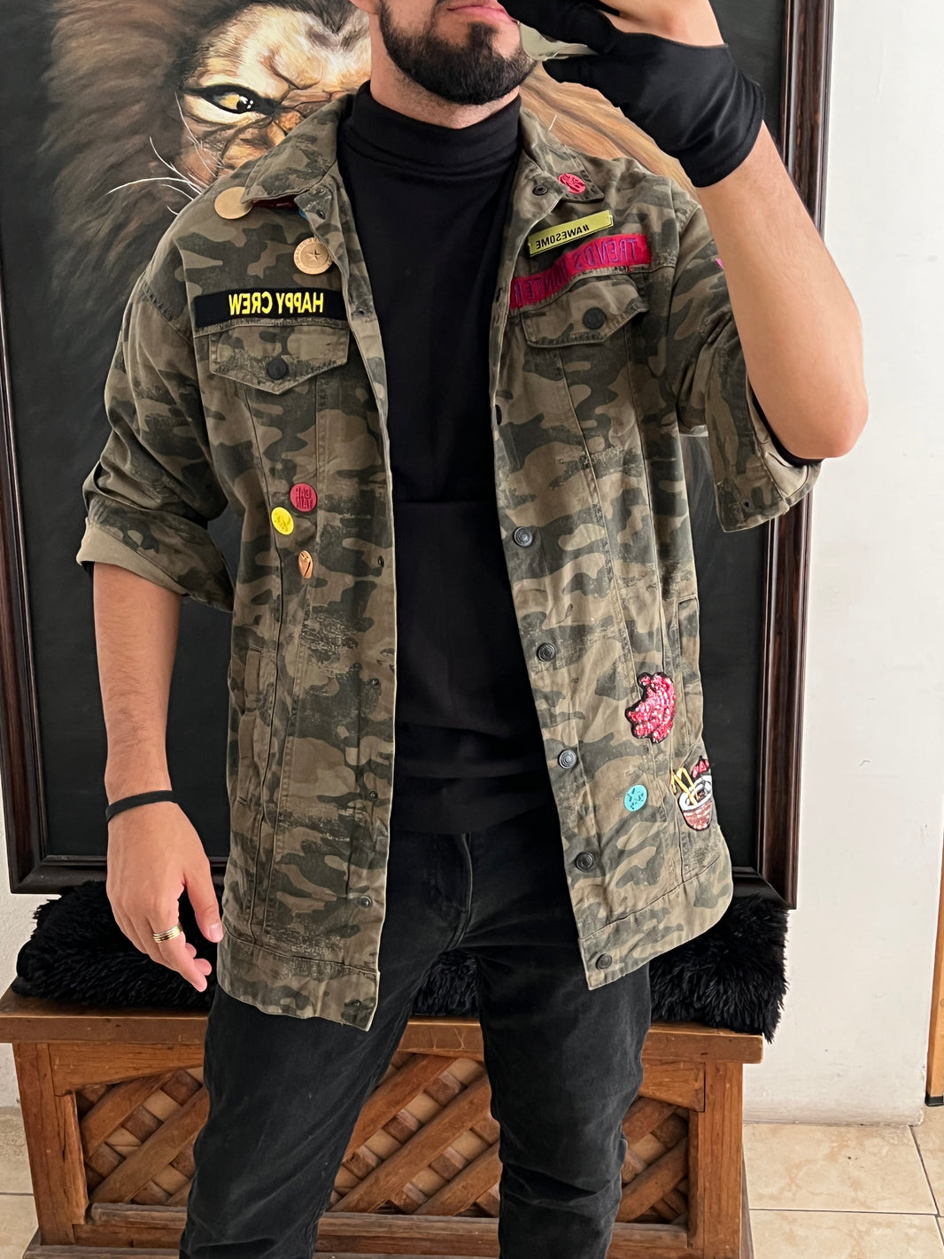 Zara jacket camo (S)