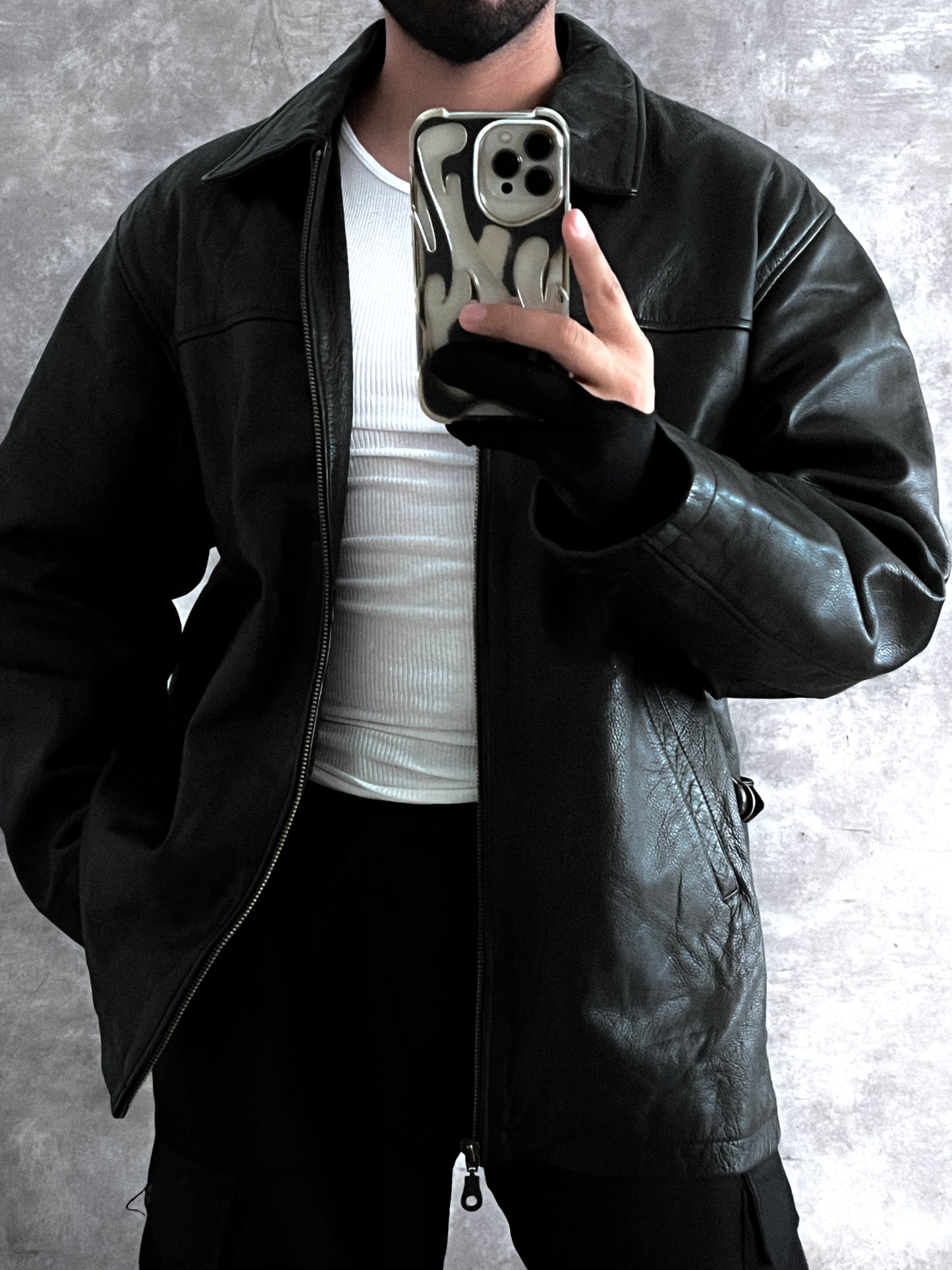 HUNTER LEATHER JACKET (XL)