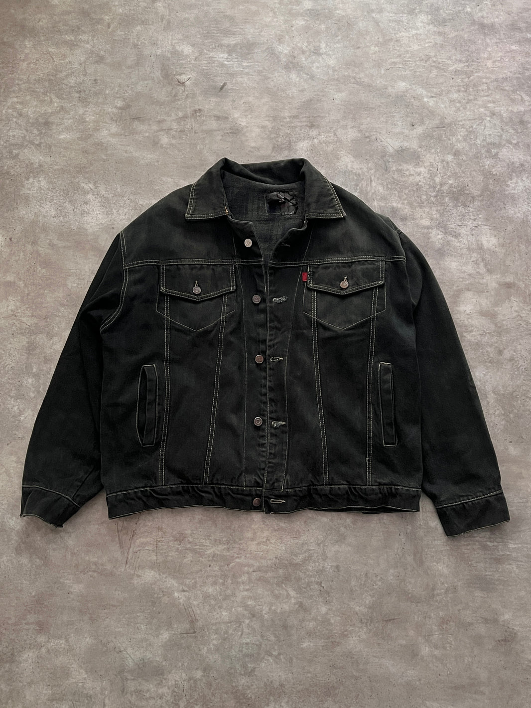 VINTAGE BLACK DENIM JACKET LEVI'S (L)