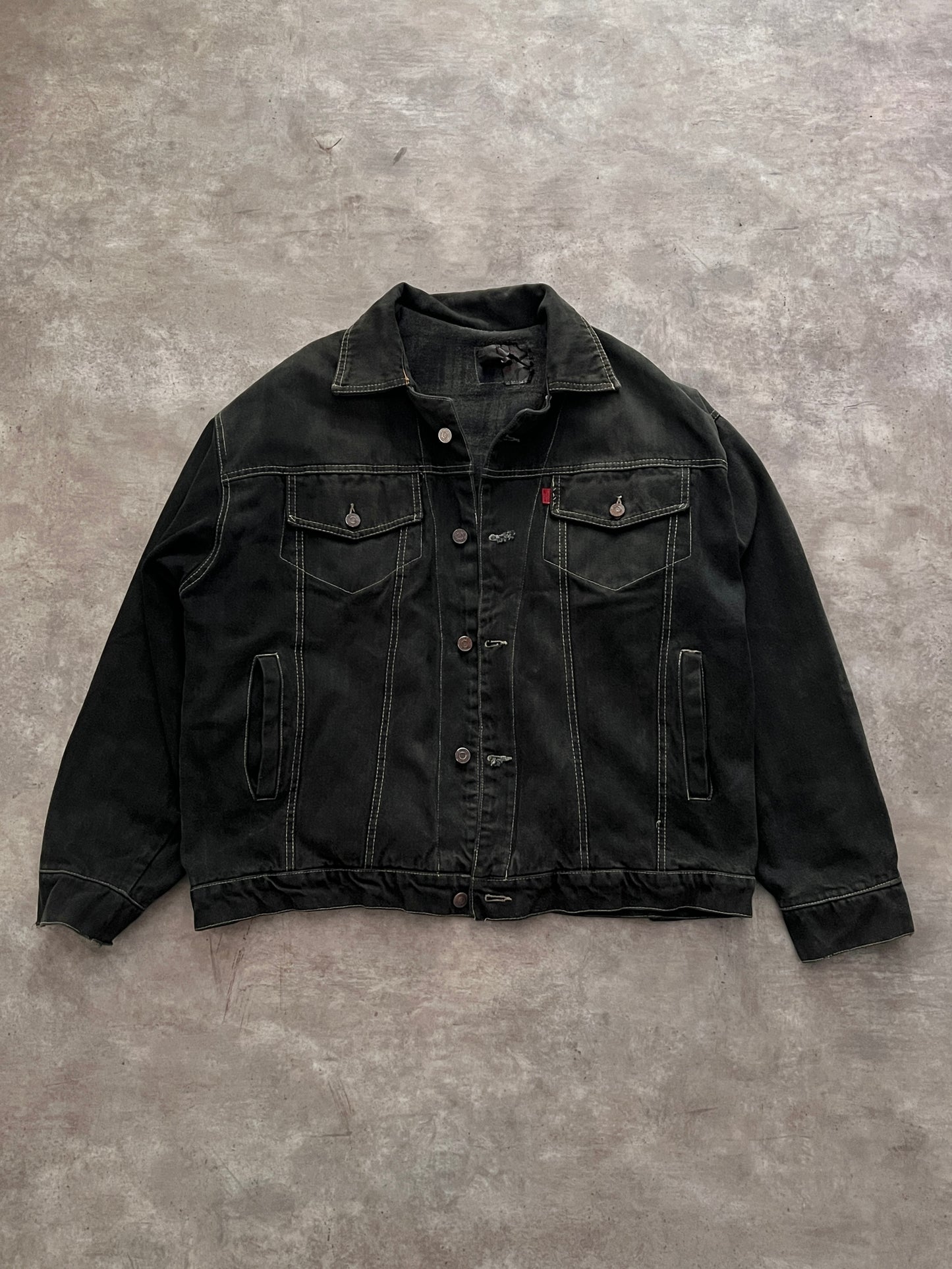 VINTAGE BLACK DENIM JACKET LEVI'S (L)