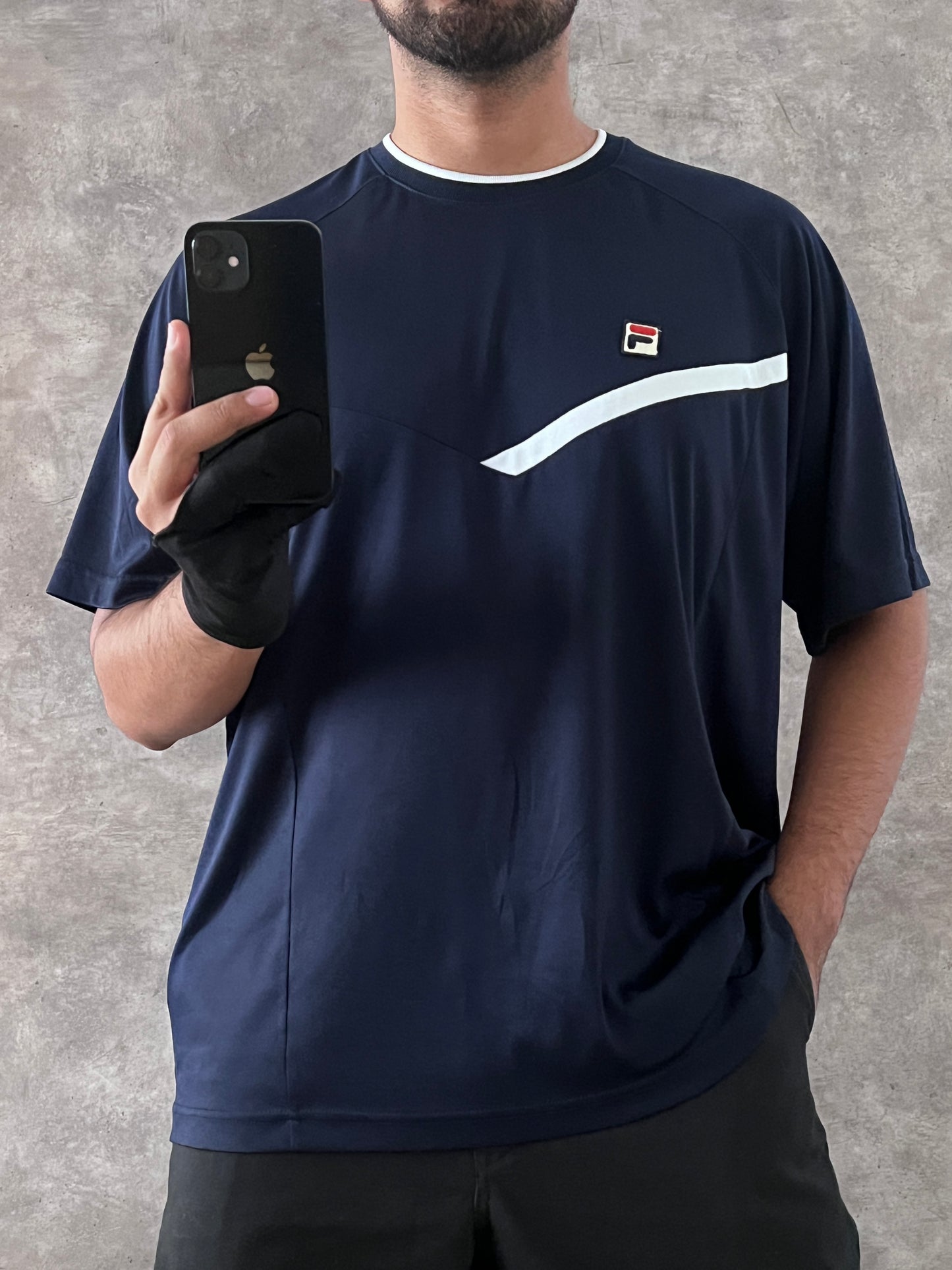 PLAYERA FILA SPORT NAVY (XL)