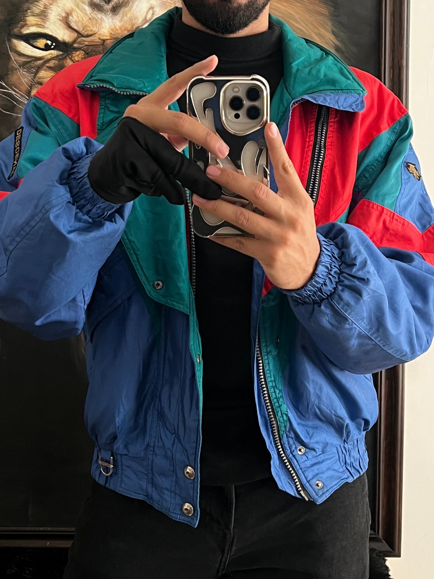 Retro bomber jacket (M)