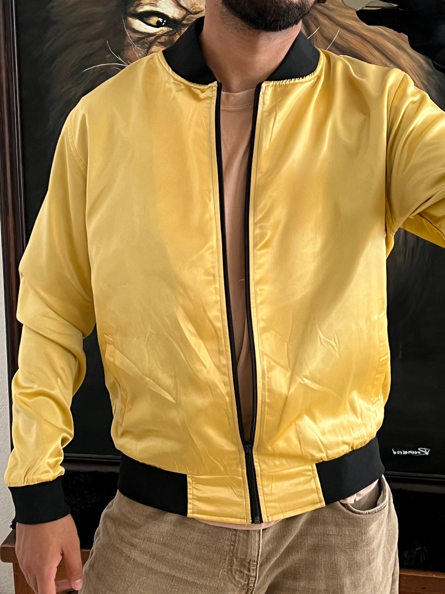 Yellow Bomber Jacket (M)