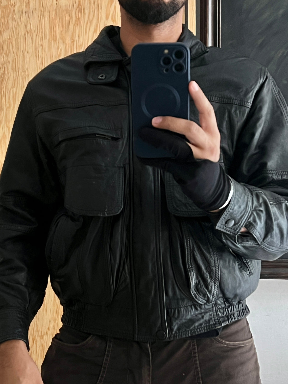 Black Leather Jacket (S)