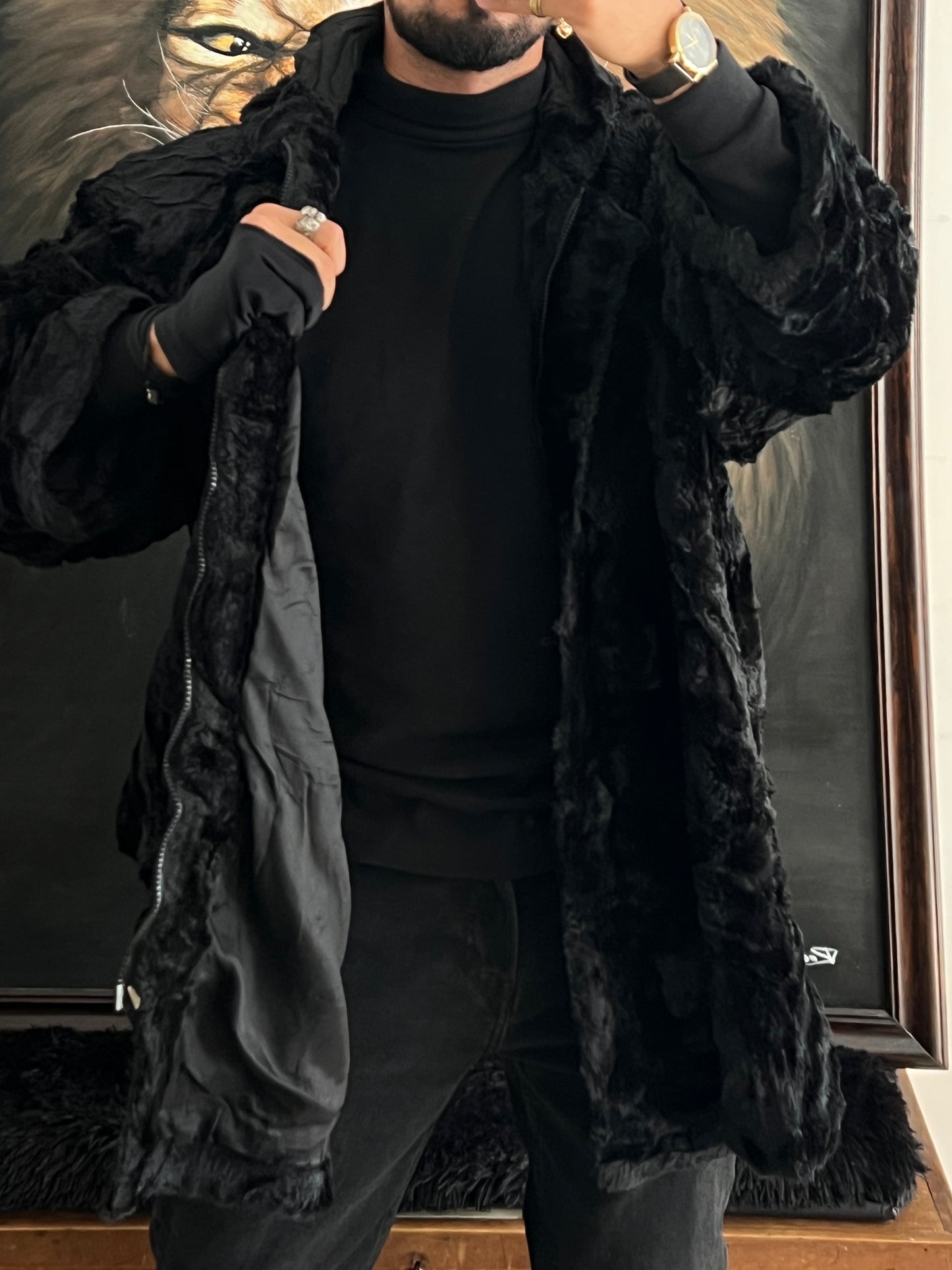 Abrigo Faux fur de lujo (M)