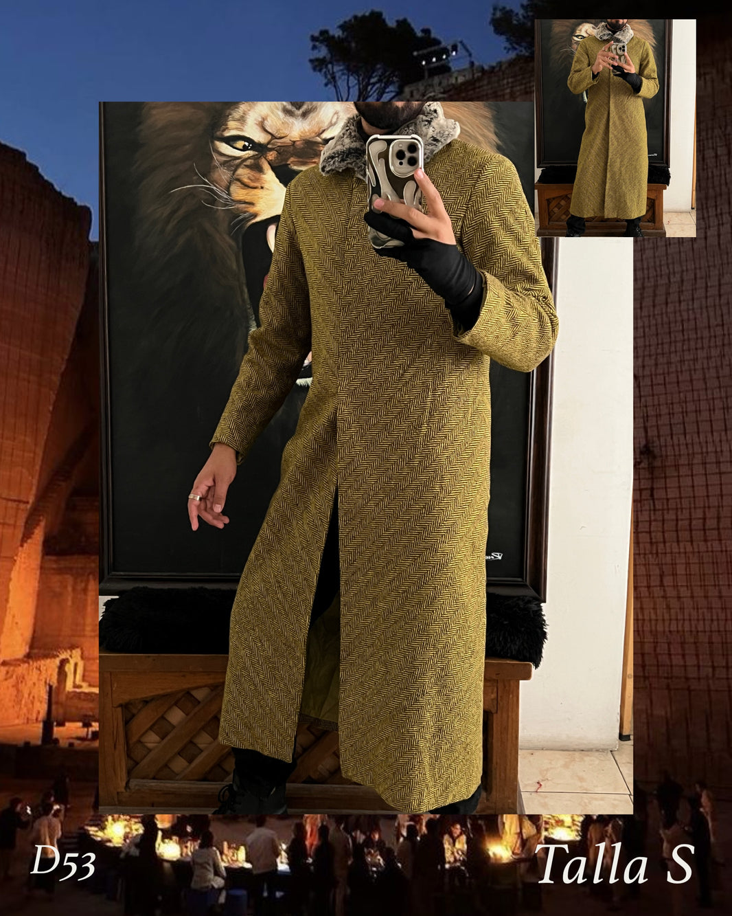Green luxe coat (S)
