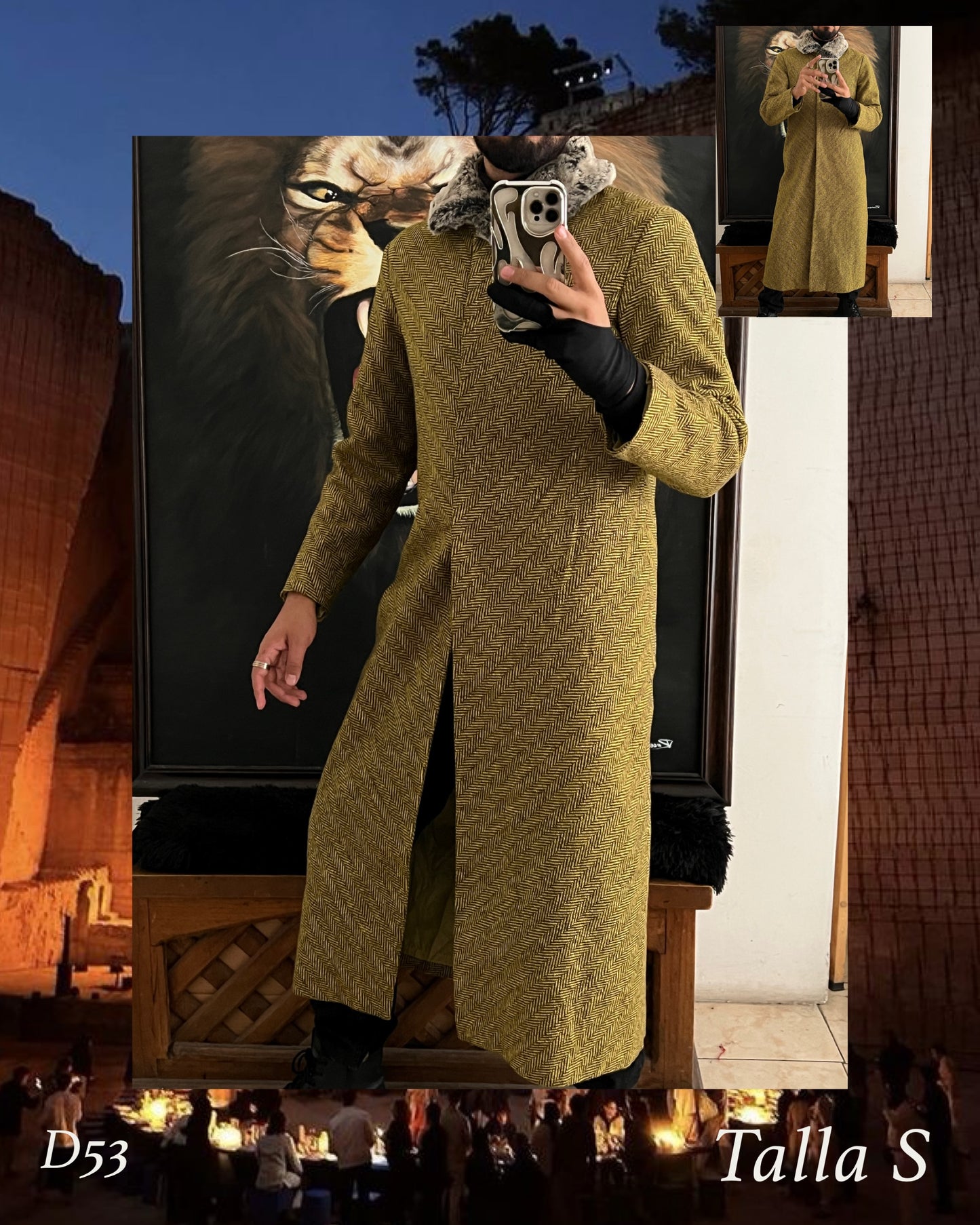 Green luxe coat (S)