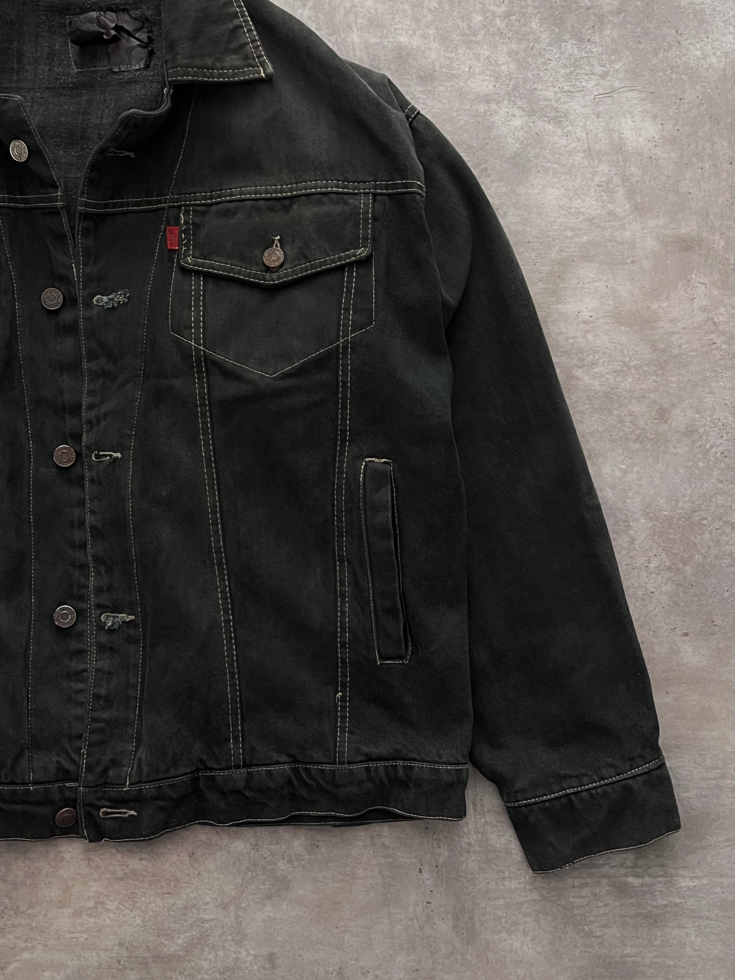 VINTAGE BLACK DENIM JACKET LEVI'S (L)