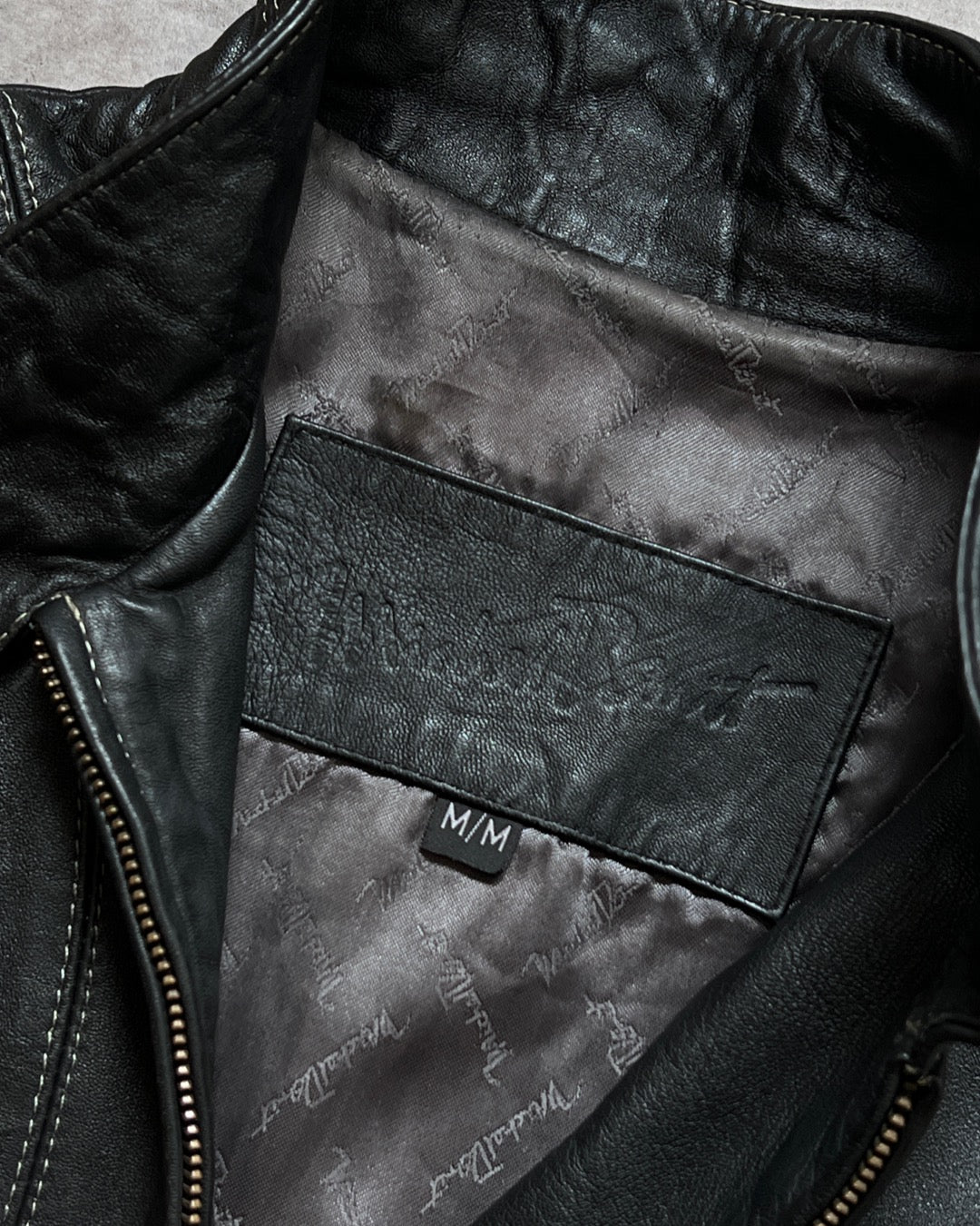 Michel Domit Black Leather Jacket (S)