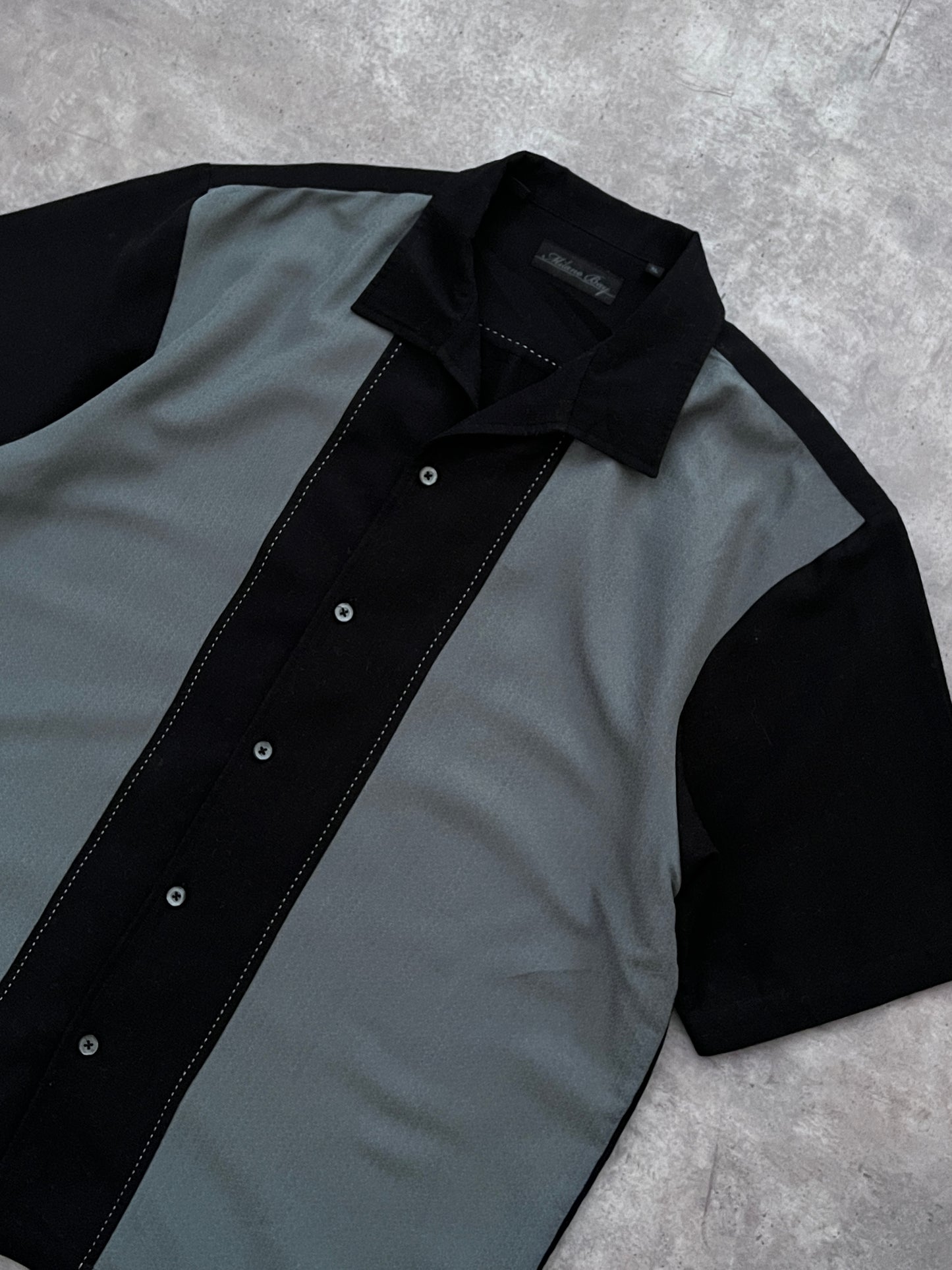 CAMISA MILANO BAY BOWLING GREY/BLACK (XL)