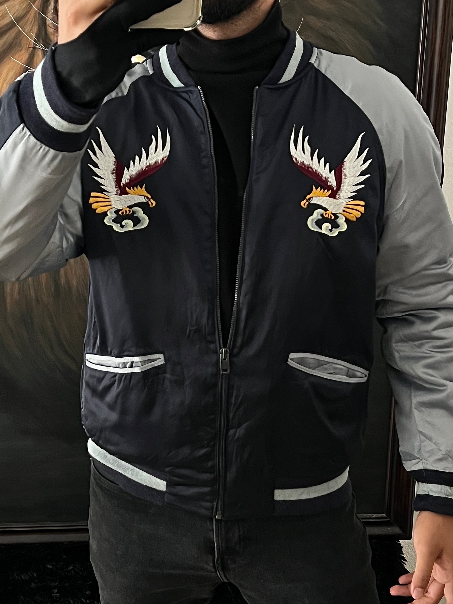 Retro Bomber Jacket Embroidery (M)