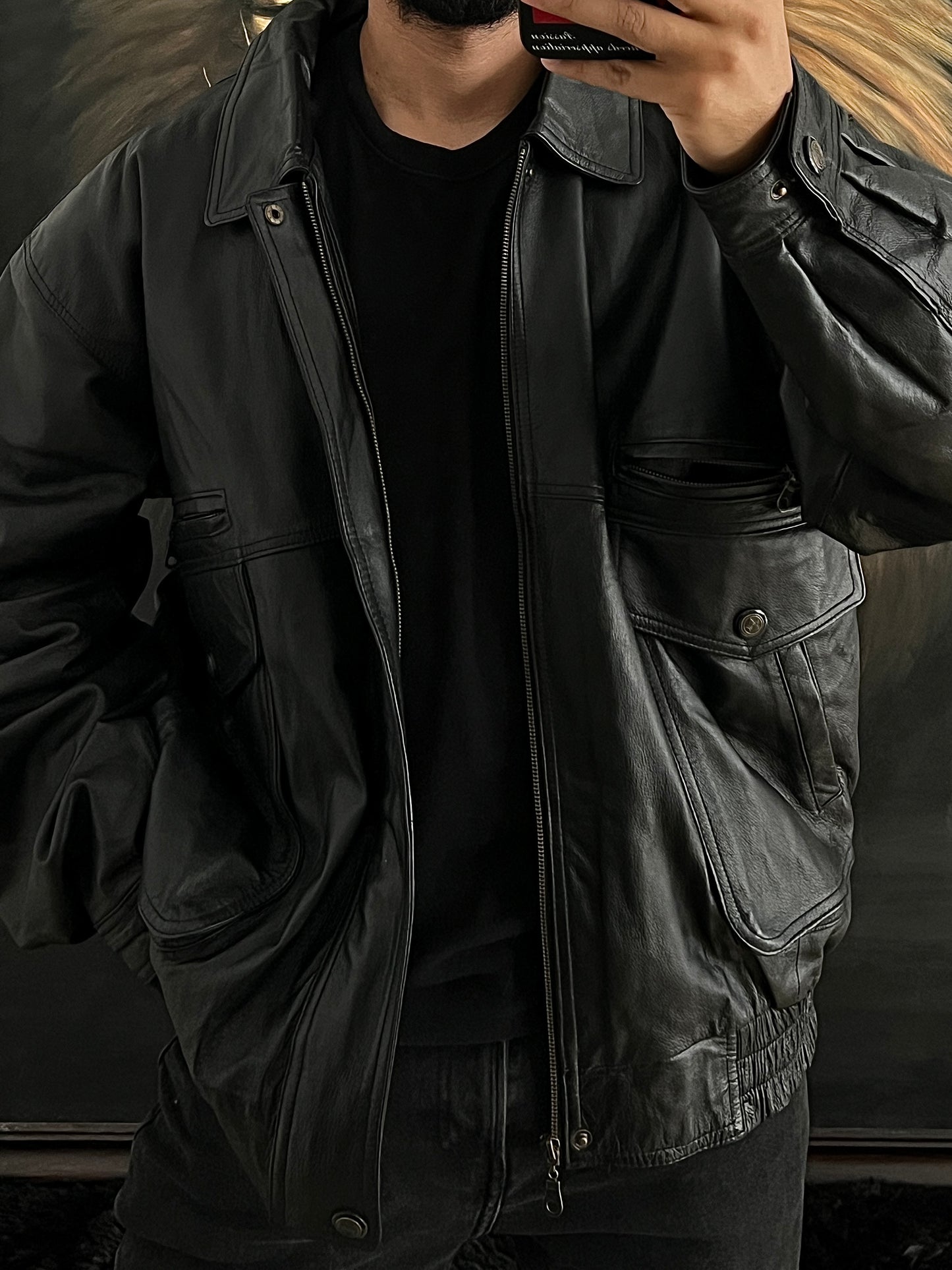 Bomber Jacket 100% Leather (2XL)