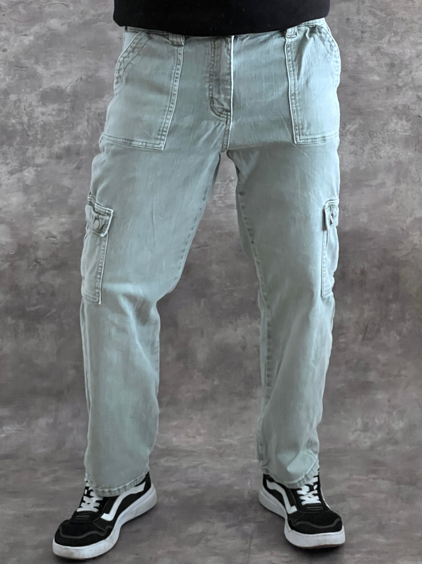 VERVET DENIM CARGO PANTS (30)