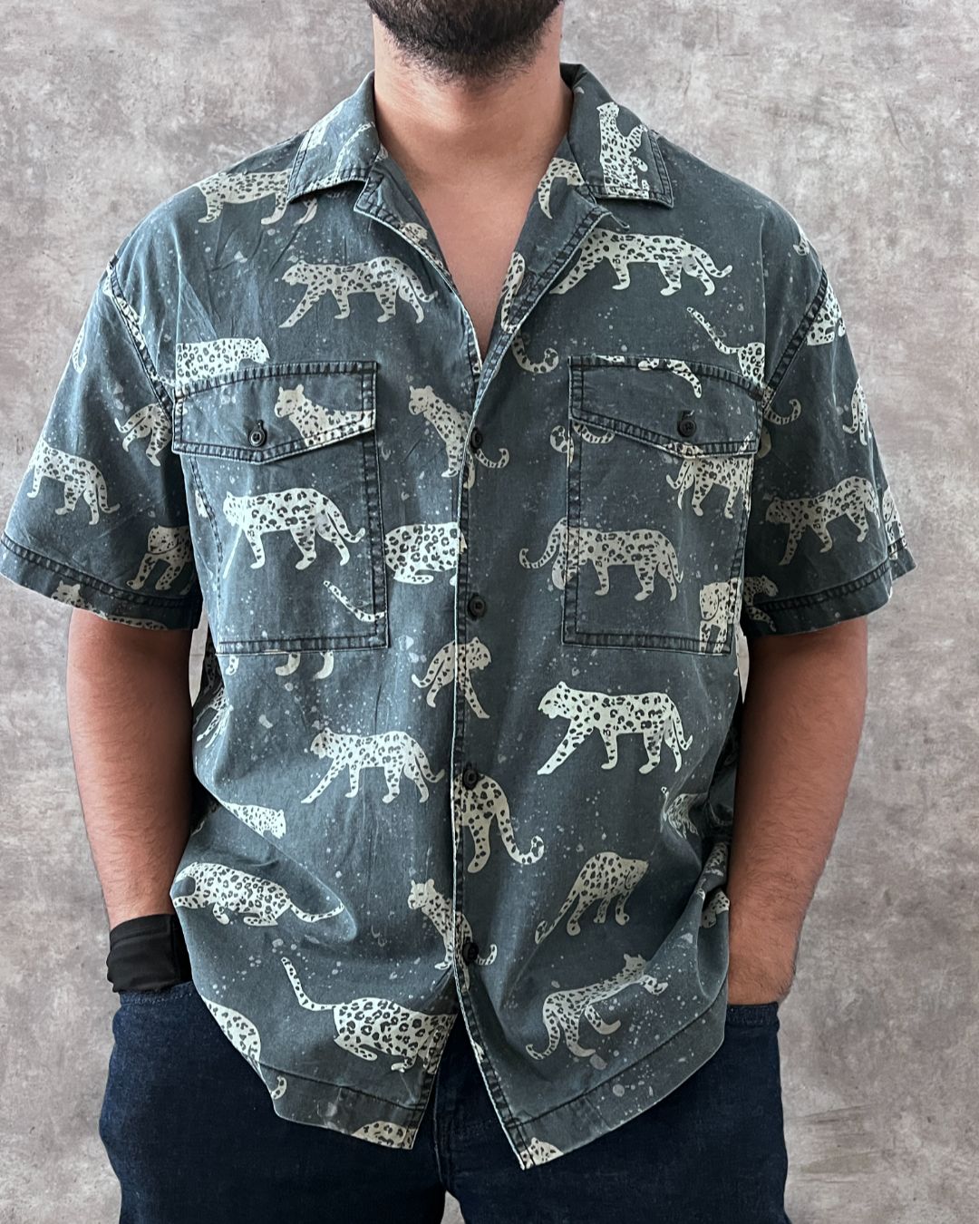 CAMISA AMERICAN EAGLE LEOPARD PRINT (M)