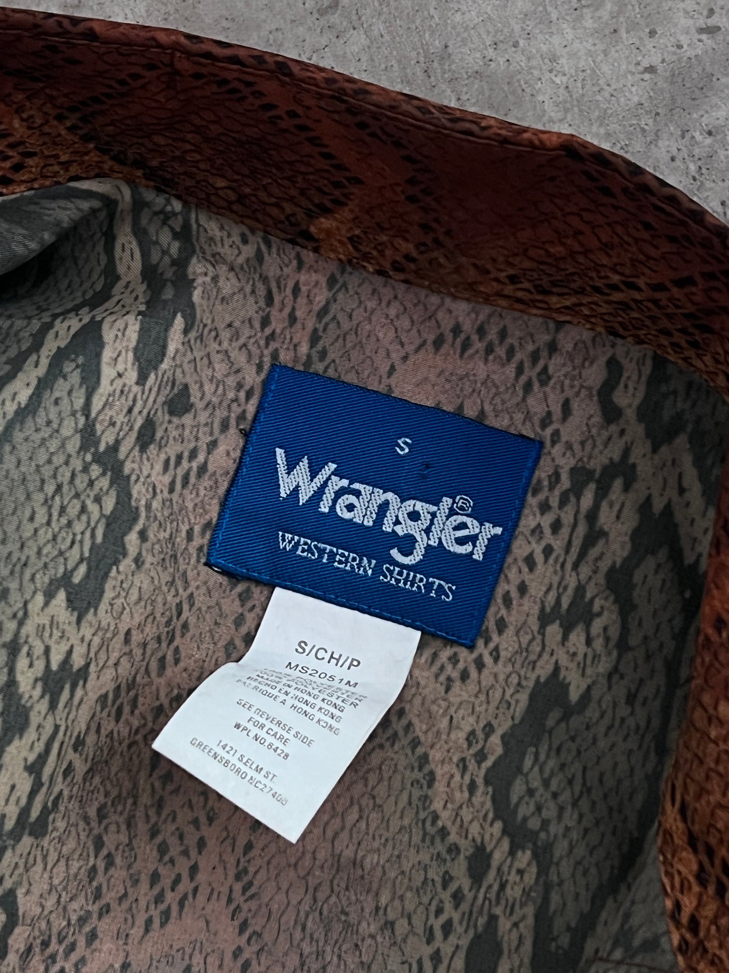 WRANGLER SNAKESKIN WESTERN SHIRT (S)