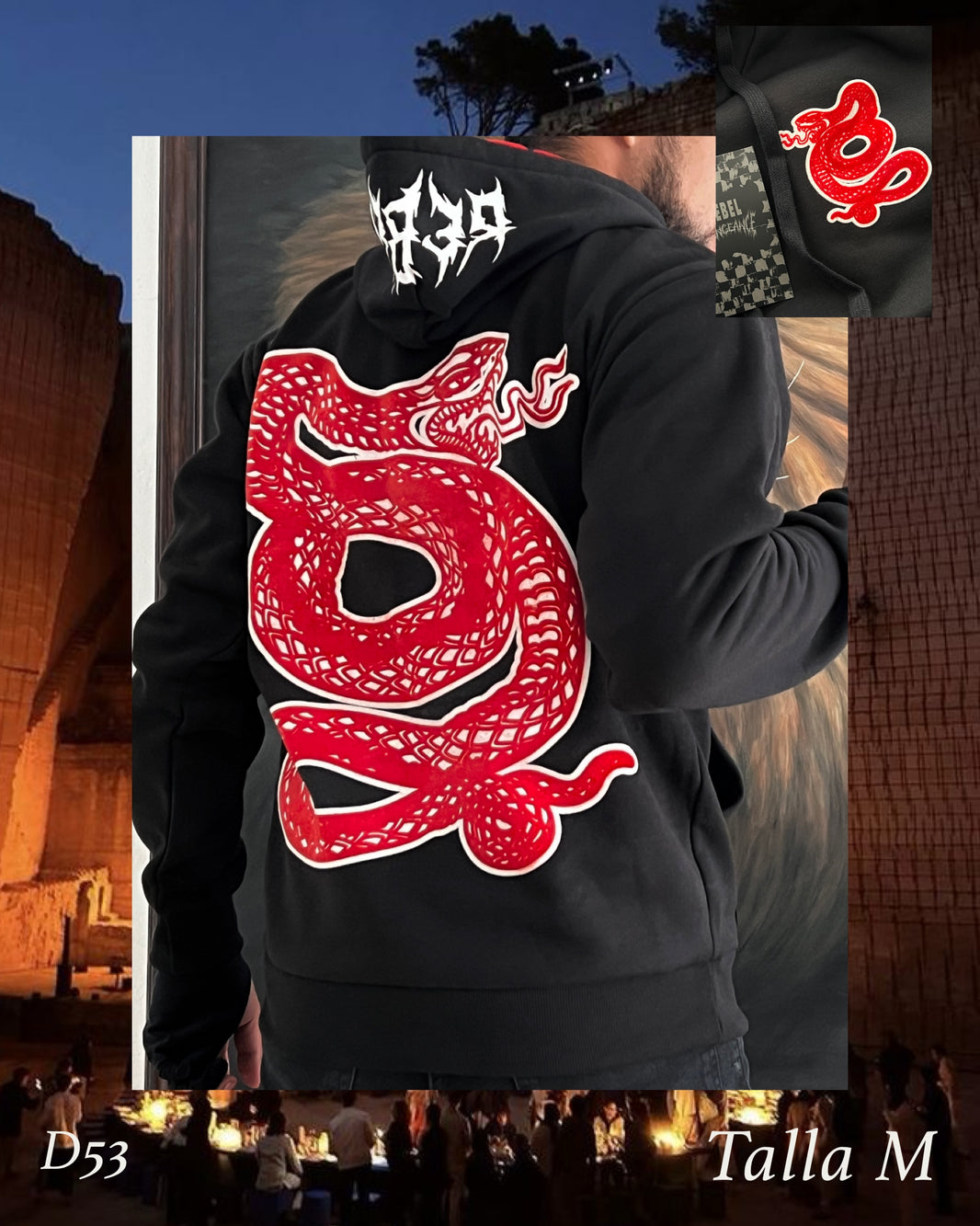 Rebel hoodie (M)