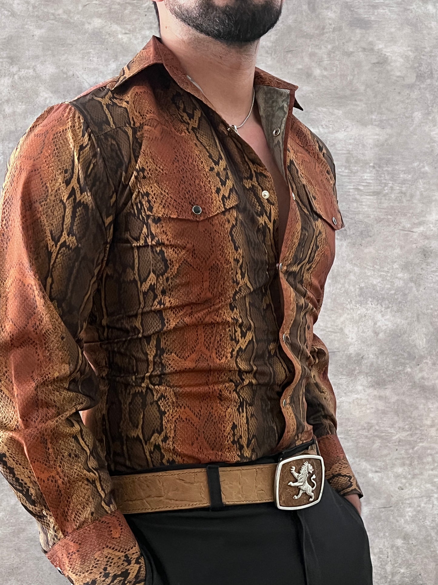 WRANGLER SNAKESKIN WESTERN SHIRT (S)