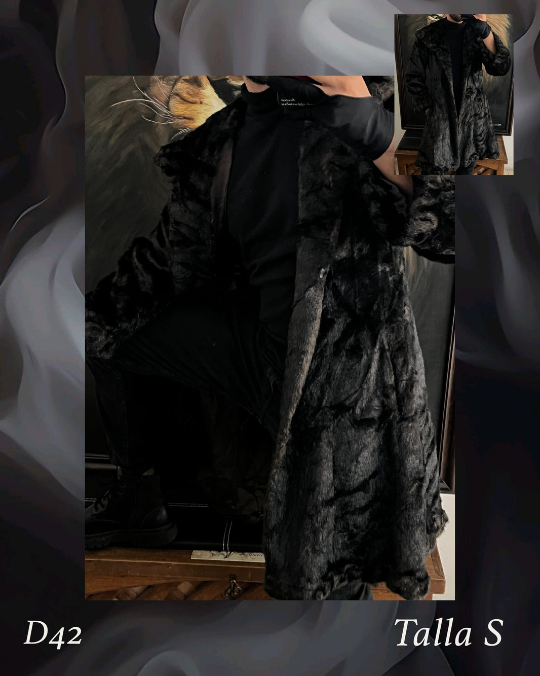 Abrigo de faux Fur talla S