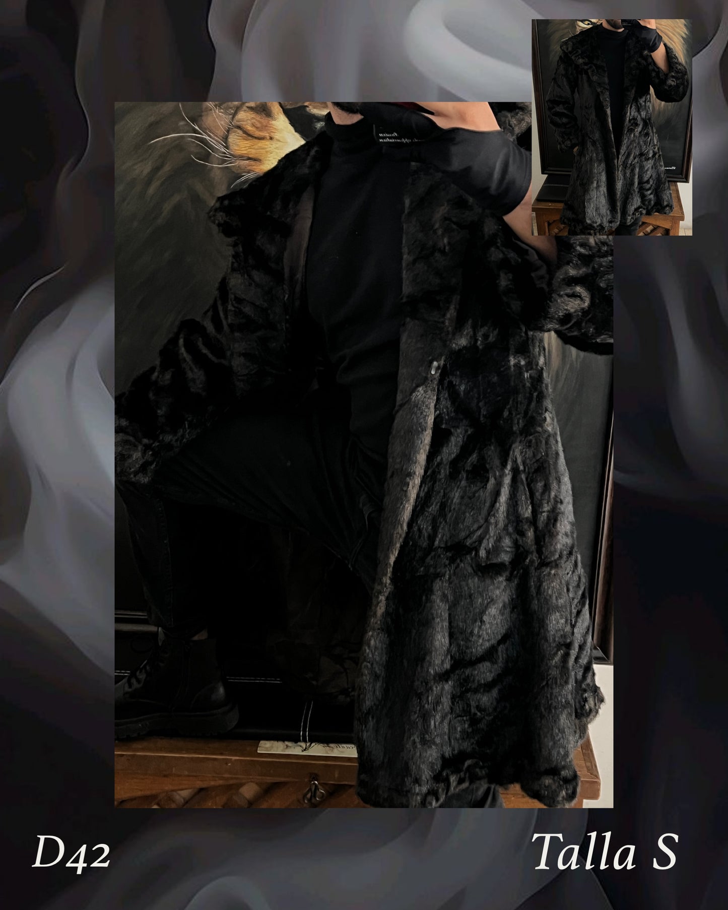 Abrigo de faux Fur talla S