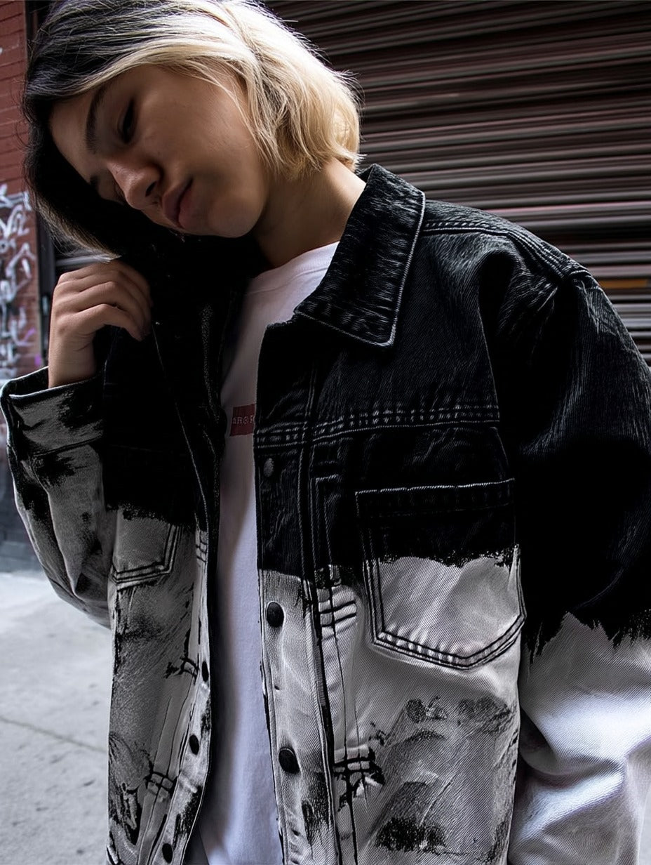 Bicolor denim jacket (XL)
