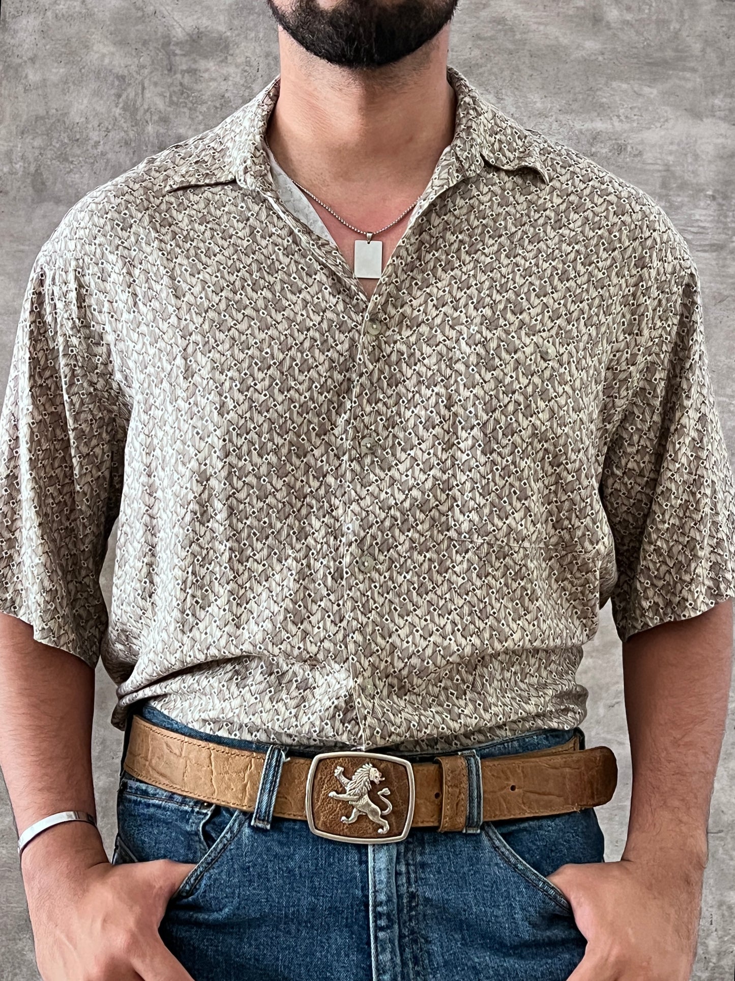 PIERRE CARDIN SLEEVE SHIRT (L)