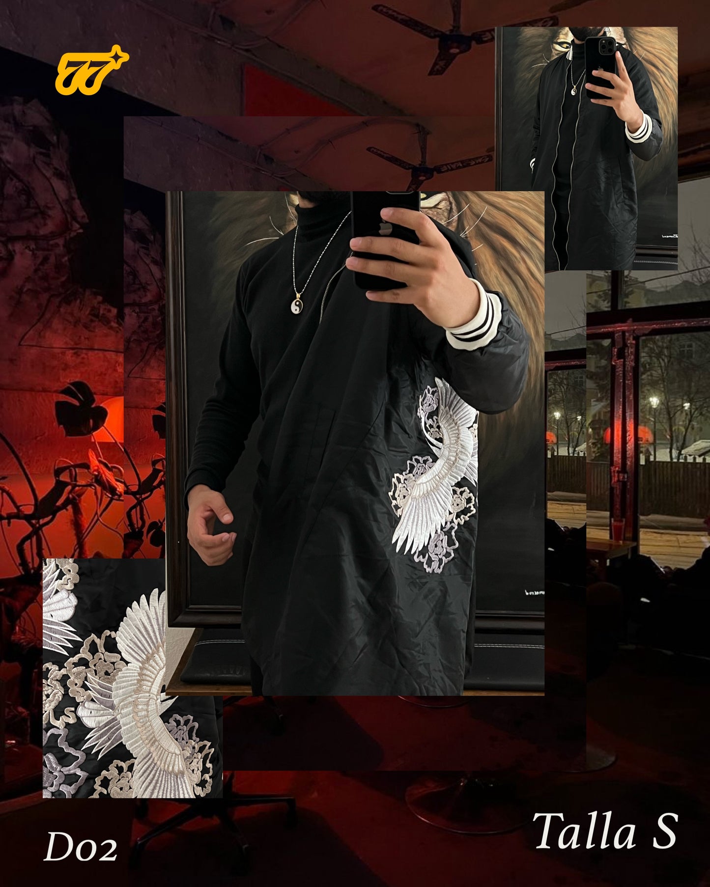 Chamarra tipo japonesa. (tipo Kimono)