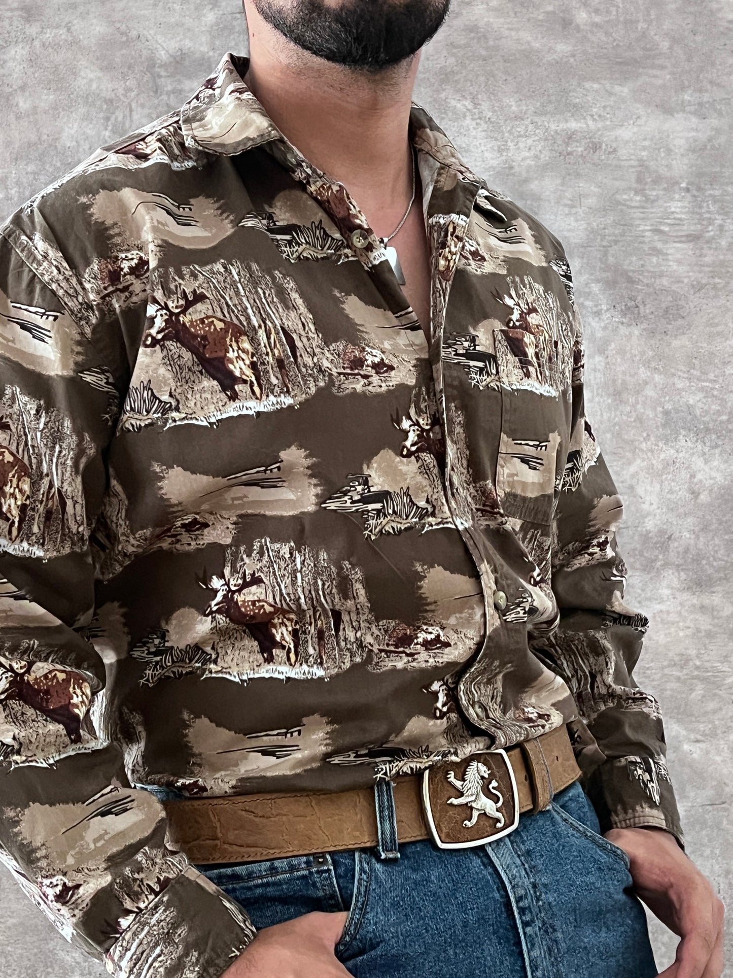 WESTERN PRINT SHIRT (L)