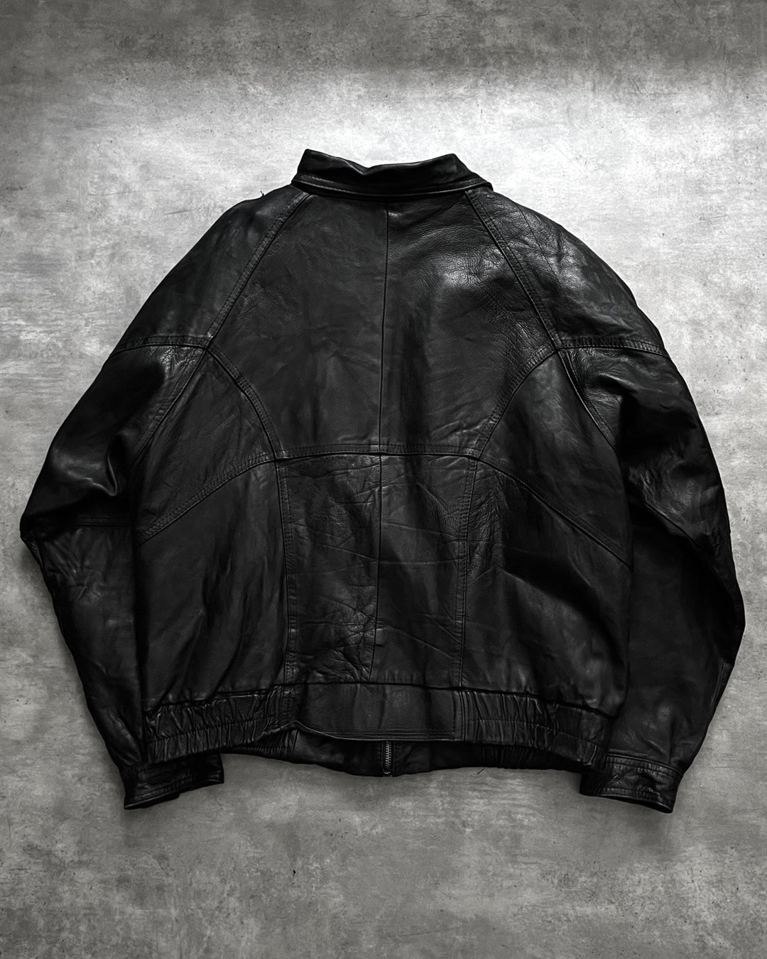 GENUINA LEATHER BIKER JACKET (L)