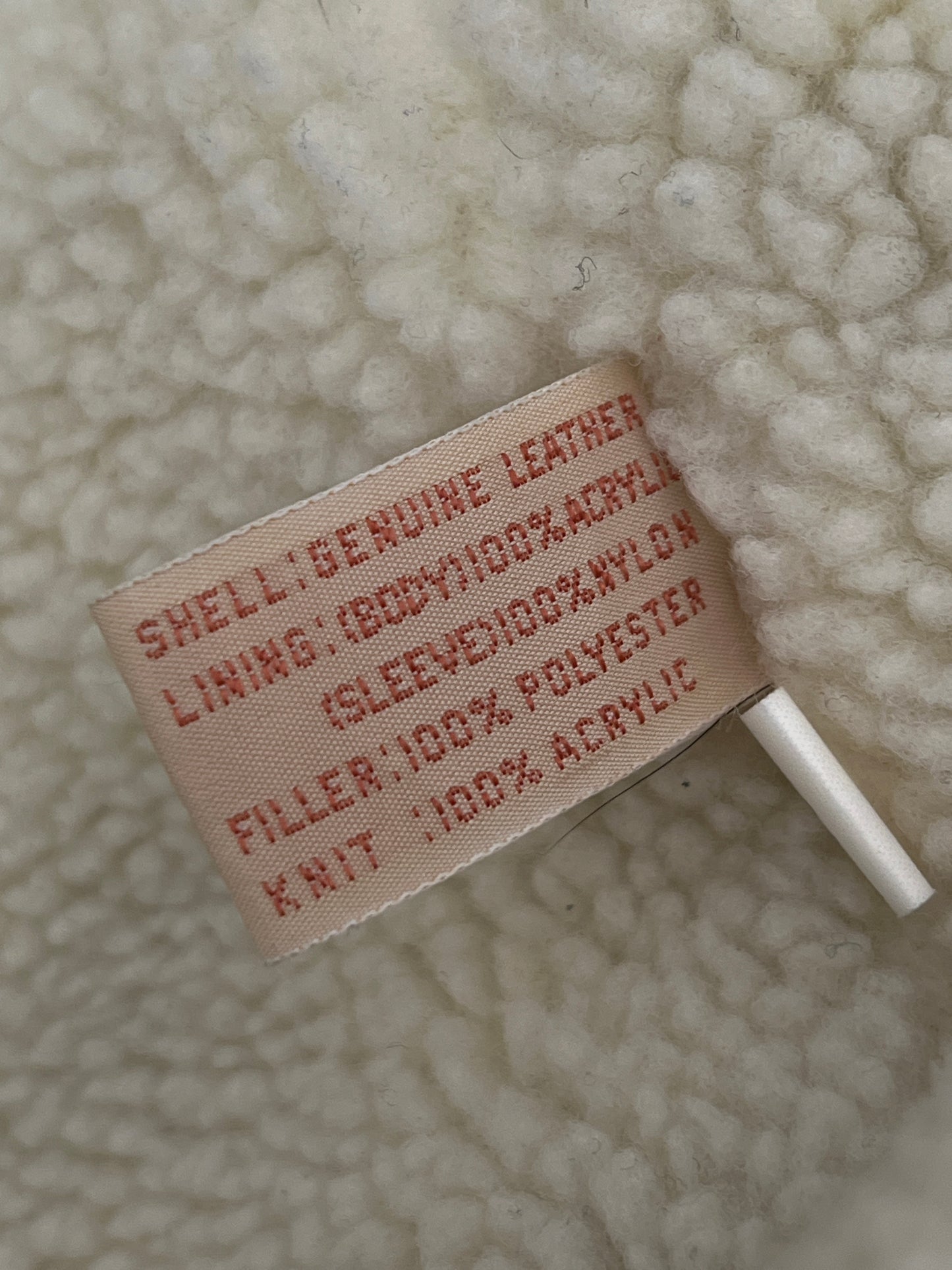 Bomber Leather Jacket Sherpa (L)