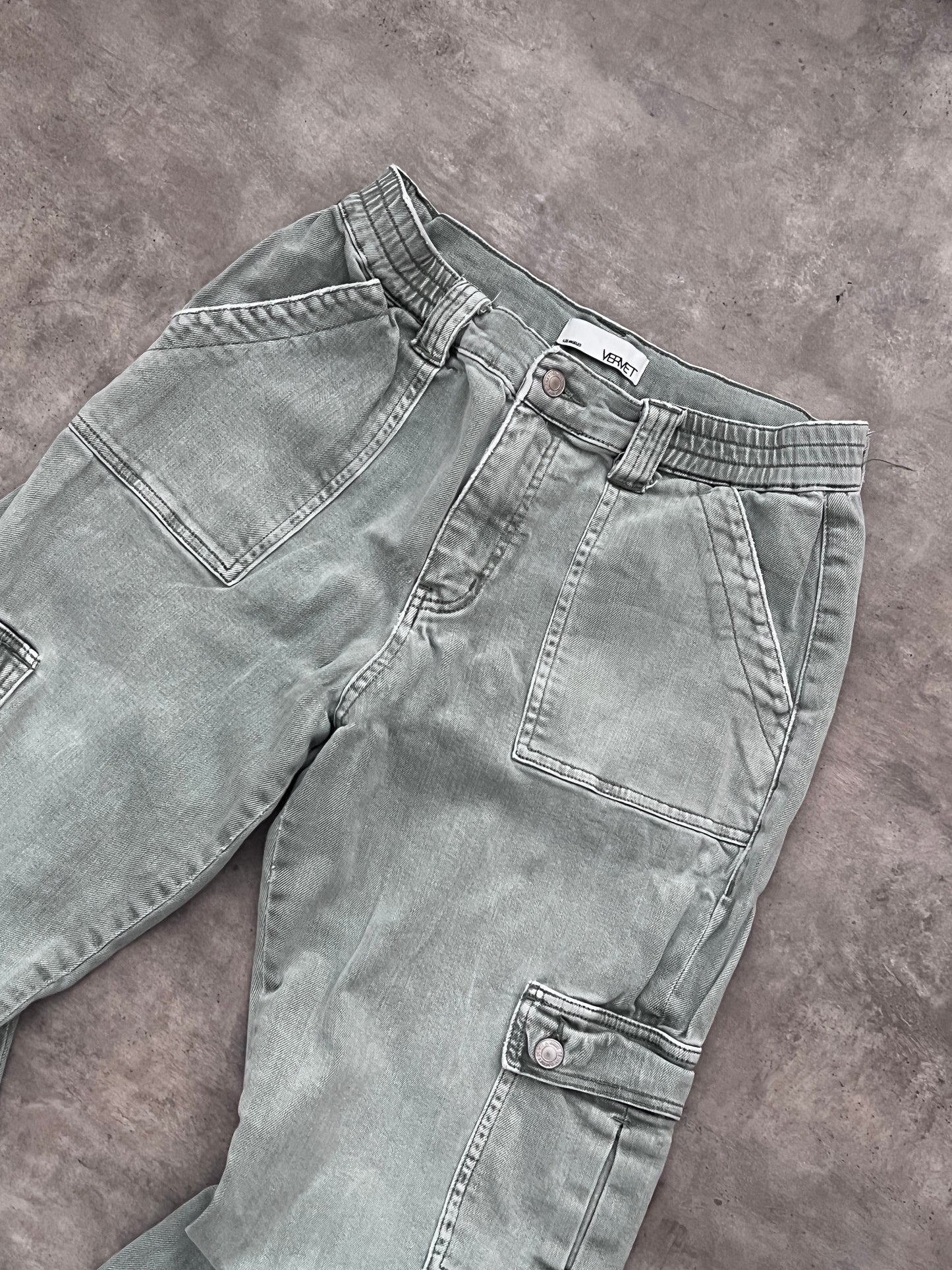 VERVET DENIM CARGO PANTS (30)