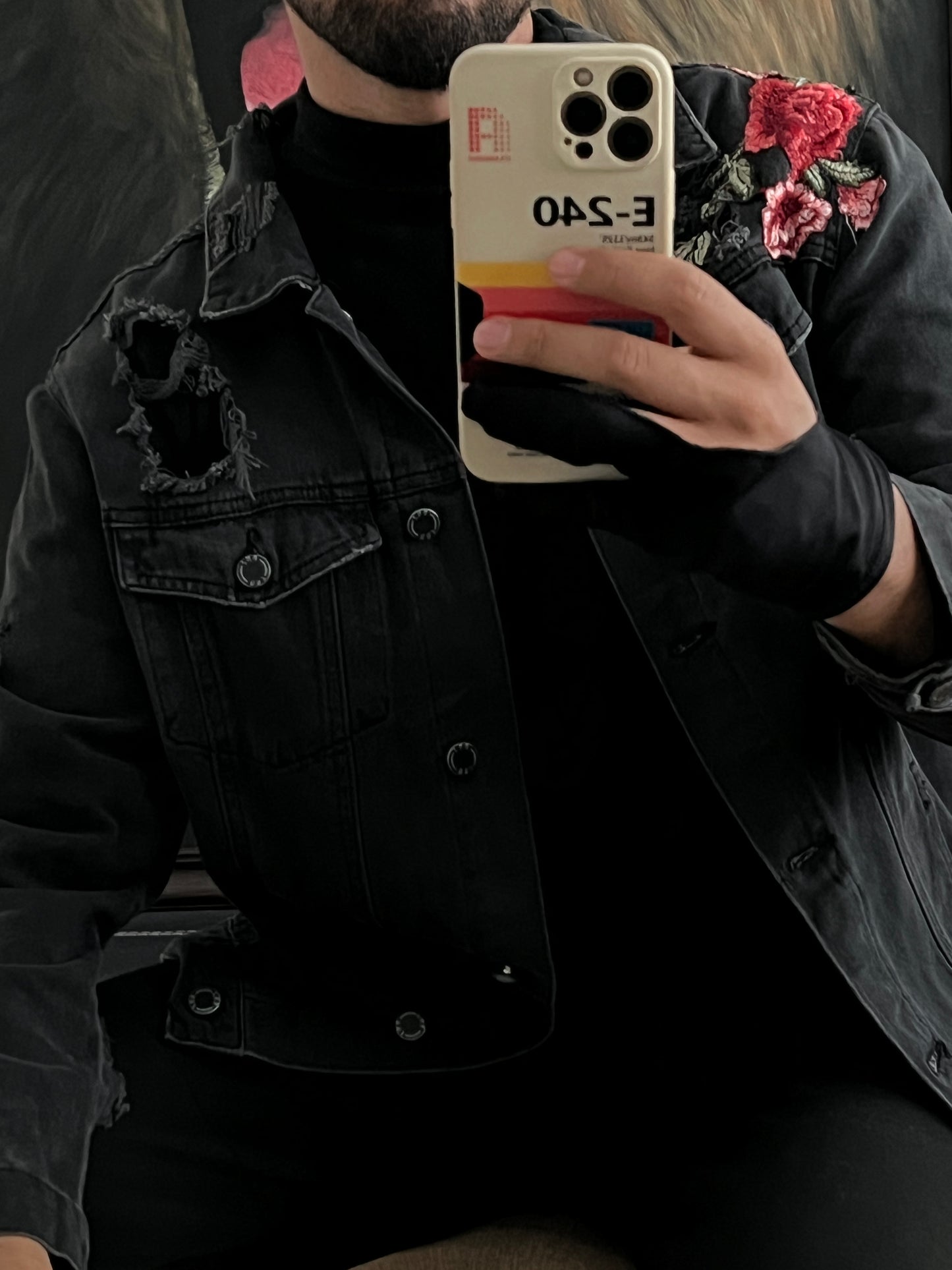 Bomber jacket talla M bordada