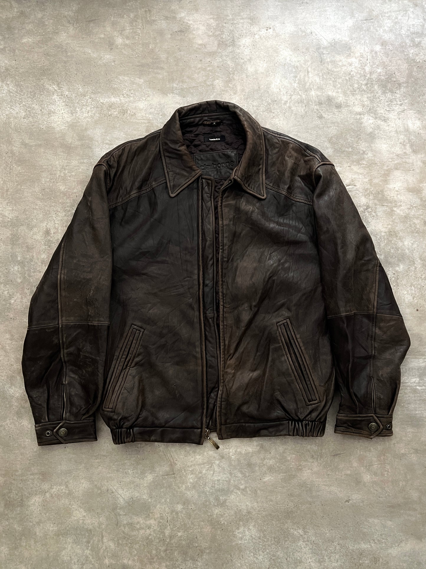 Vintage Lambskin Bomber jacket (M)
