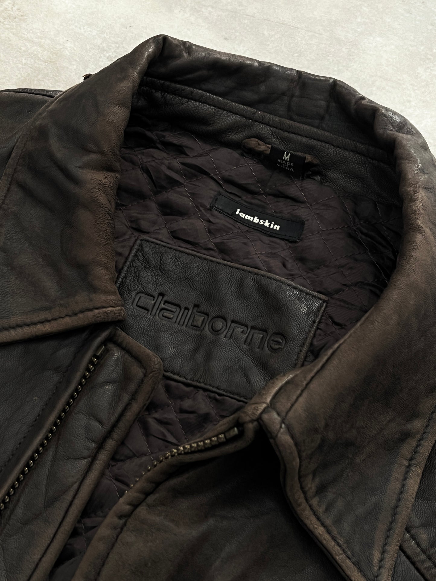 Vintage Lambskin Bomber jacket (M)