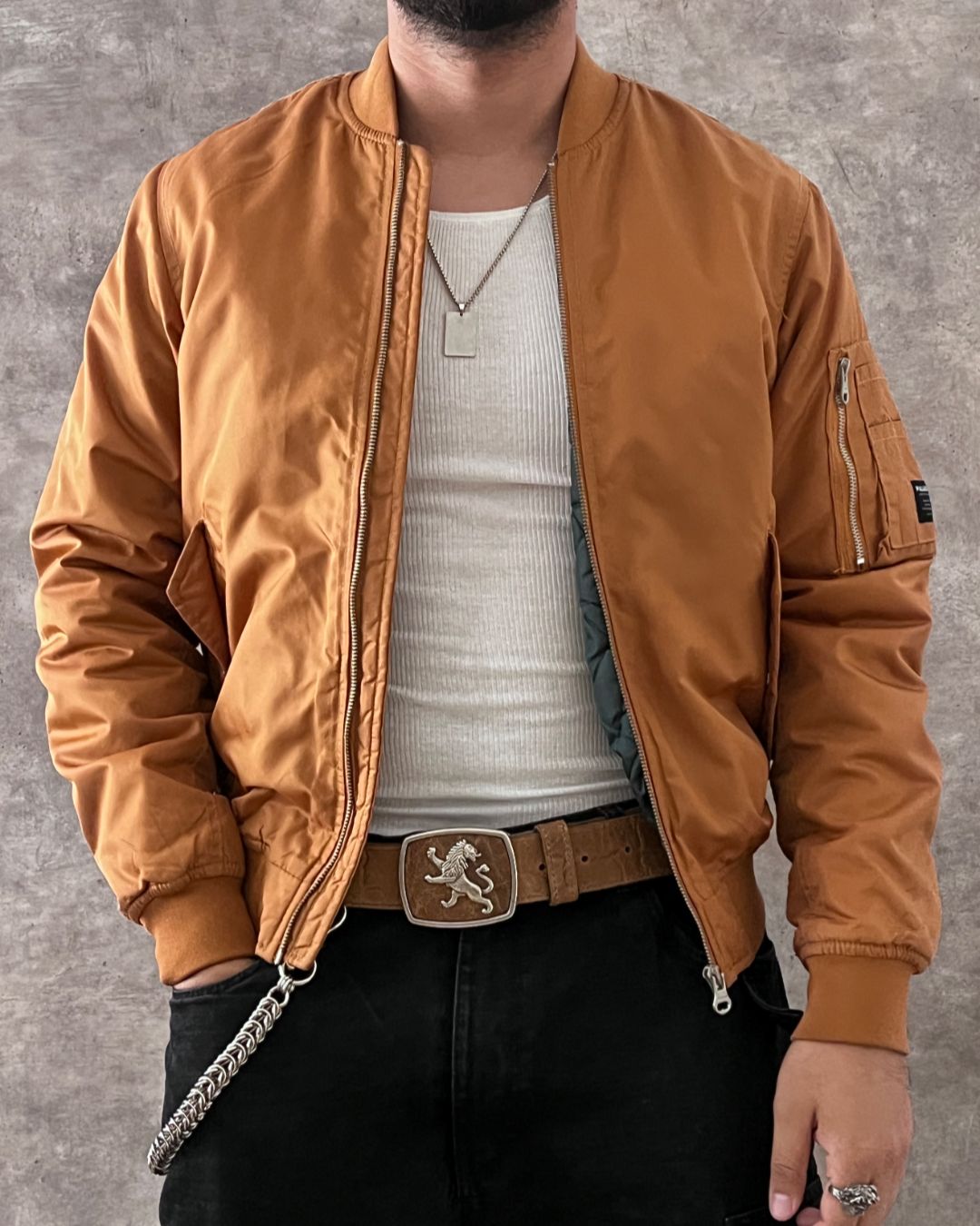 BOMBER ORANGE JACKET (S)