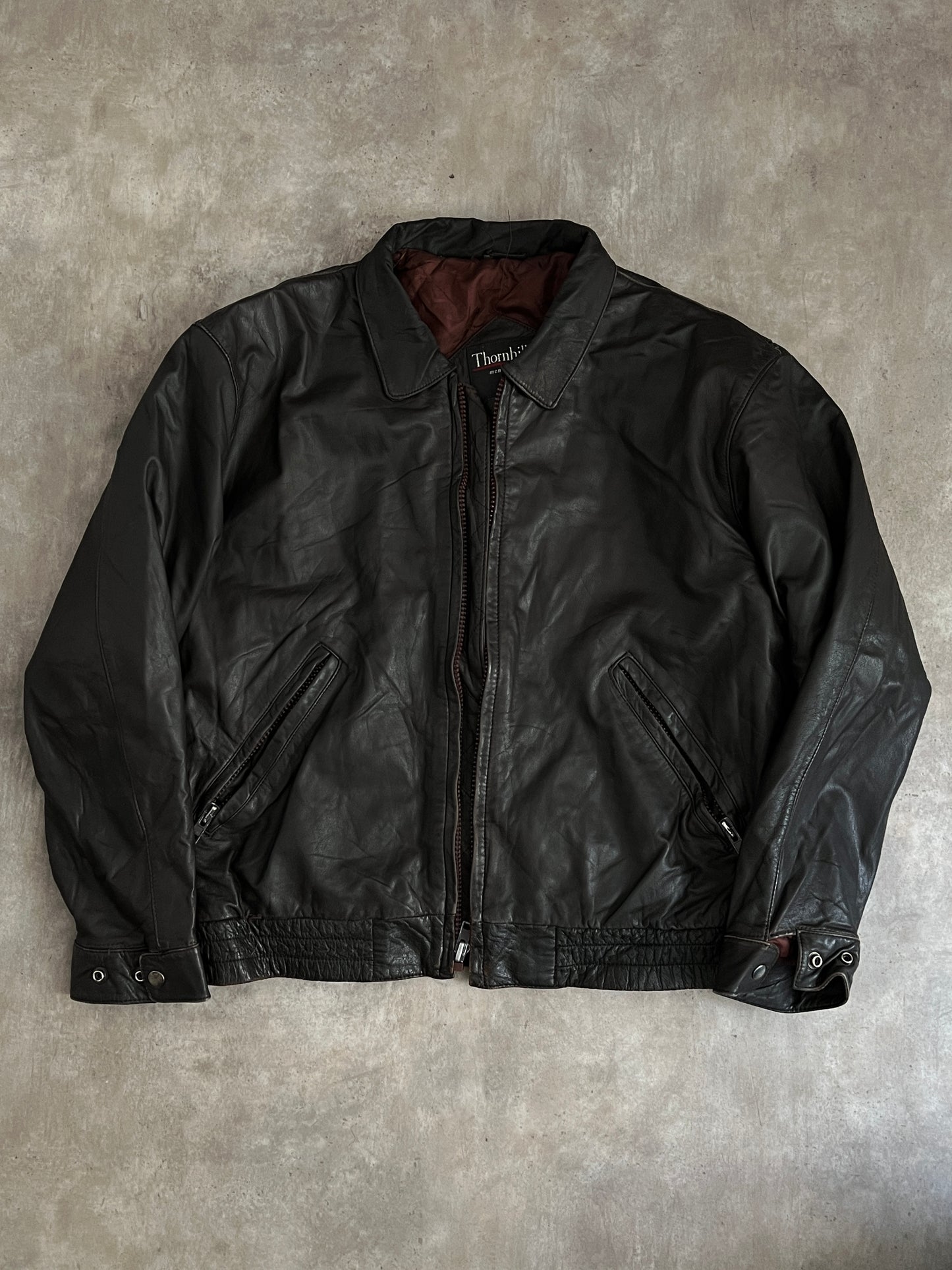 Vintage Leather Bomber jacket (M)