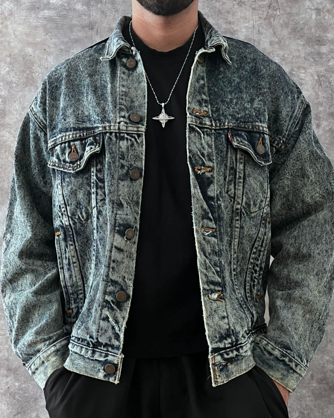 WASHED DENIM JACKET LEVI'S (L)
