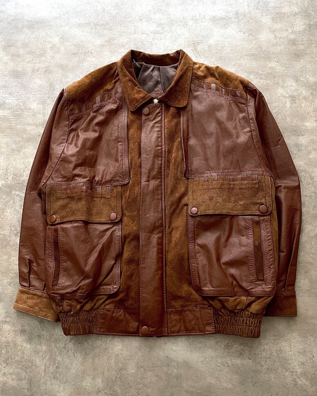 ARGENTINE LEATHER BOMBER JACKET (L)