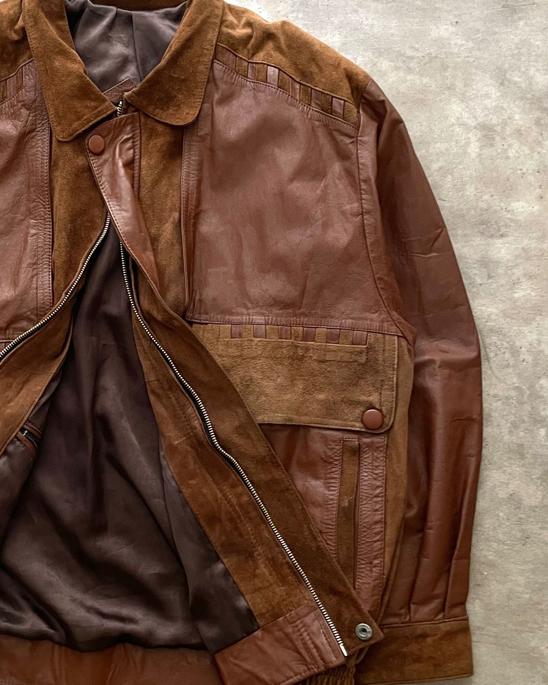 ARGENTINE LEATHER BOMBER JACKET (L)