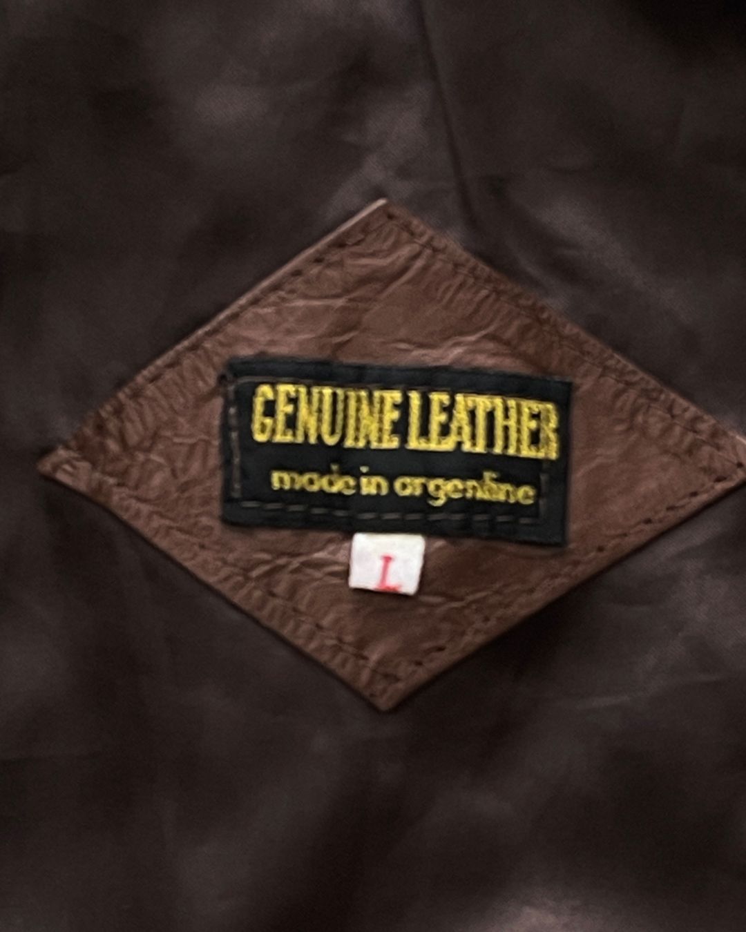 ARGENTINE LEATHER BOMBER JACKET (L)