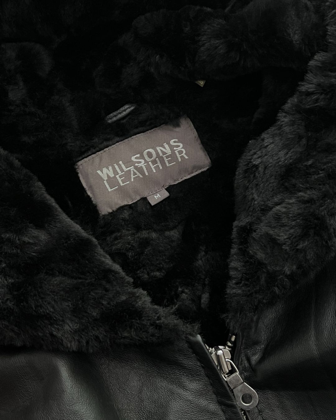 BLACK LEATHER GABARDINE (M)