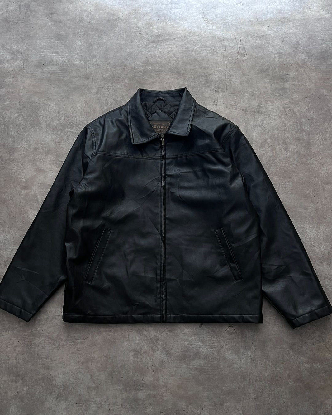 LEATHER BLACK JACKET (XL)