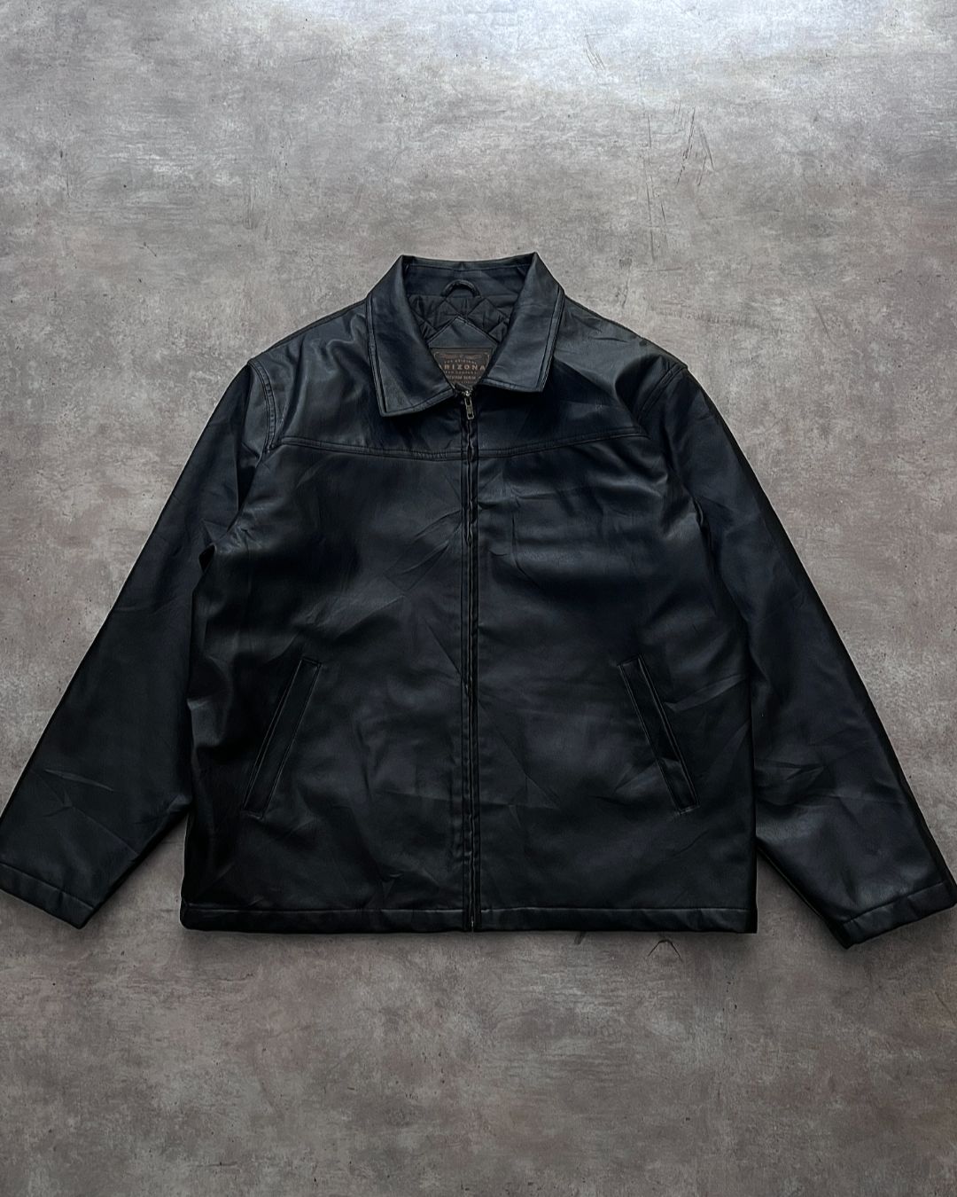 LEATHER BLACK JACKET (XL)